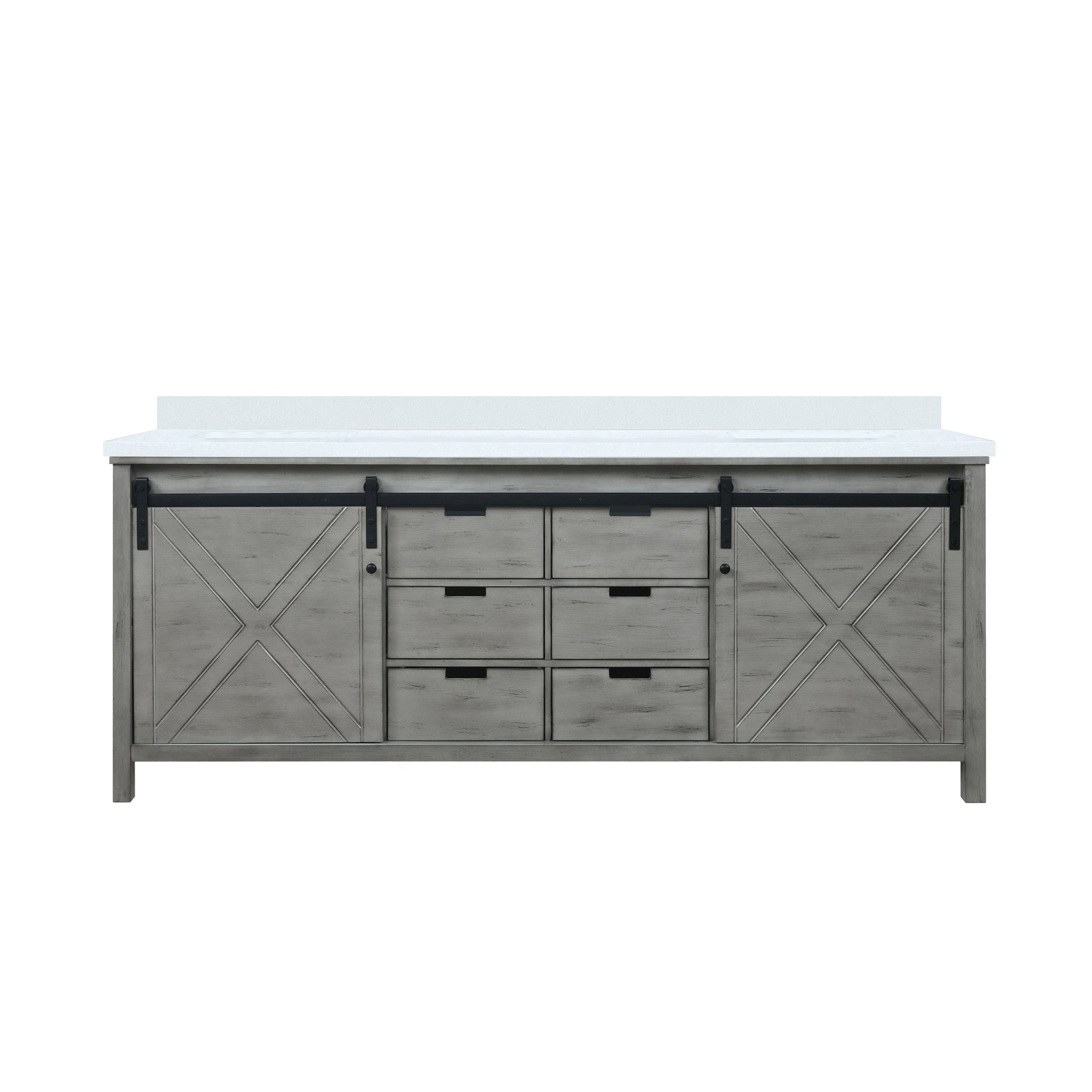 Lexora Marsyas 84 in W x 22 in D Double Bath Vanity