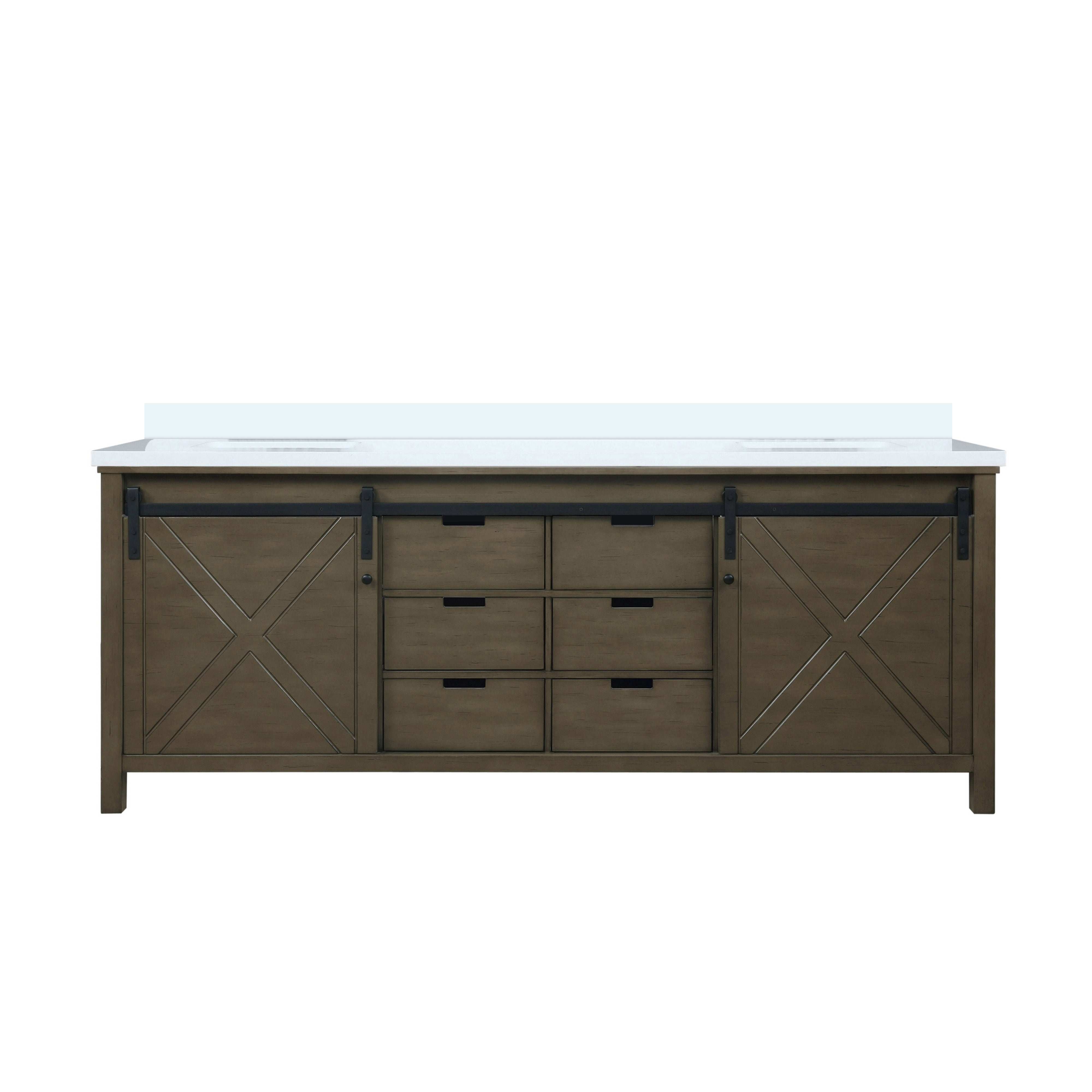 Lexora Marsyas 84 in W x 22 in D Double Bath Vanity
