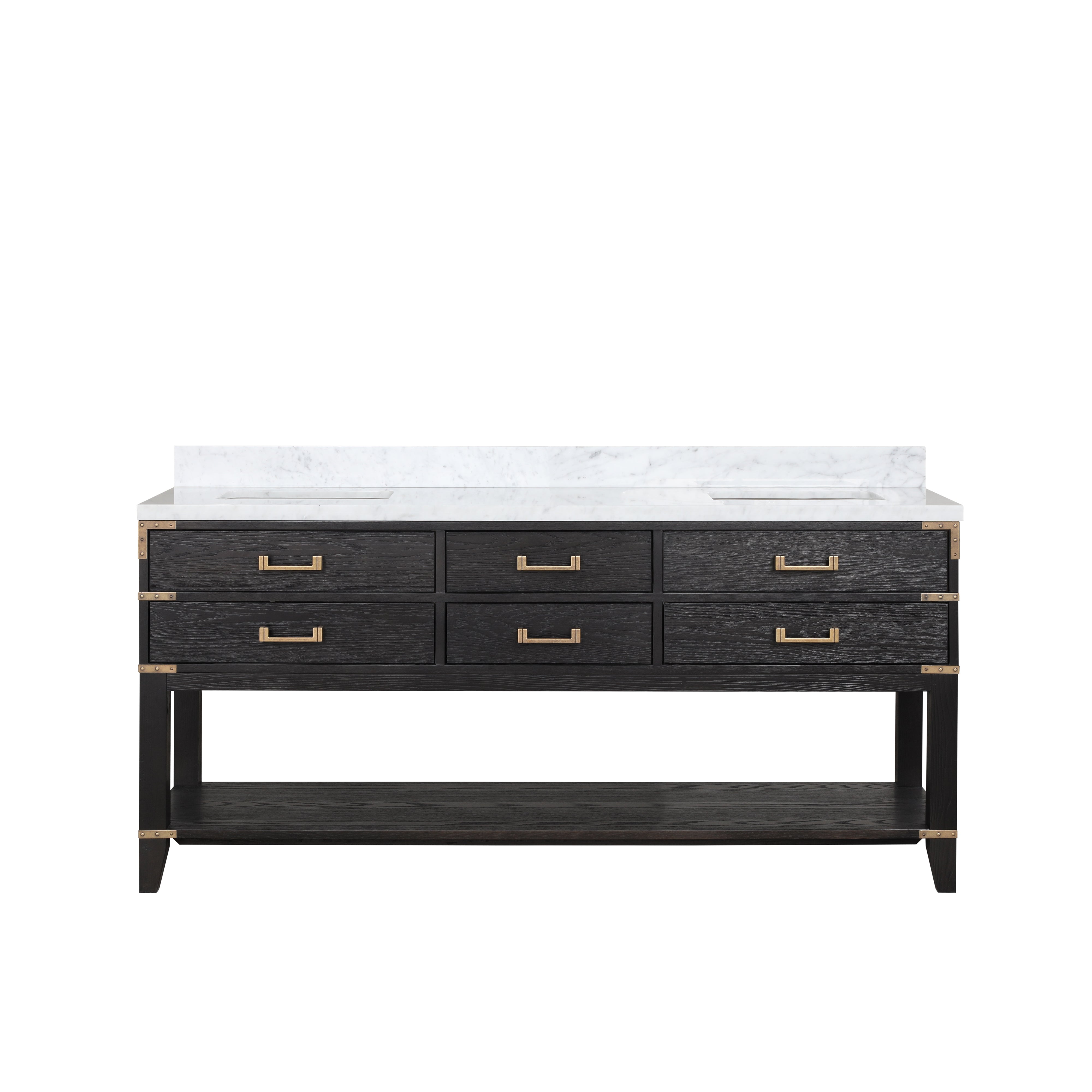 Lexora Norwalk 72 in W x 22 in D Double Bath Vanity