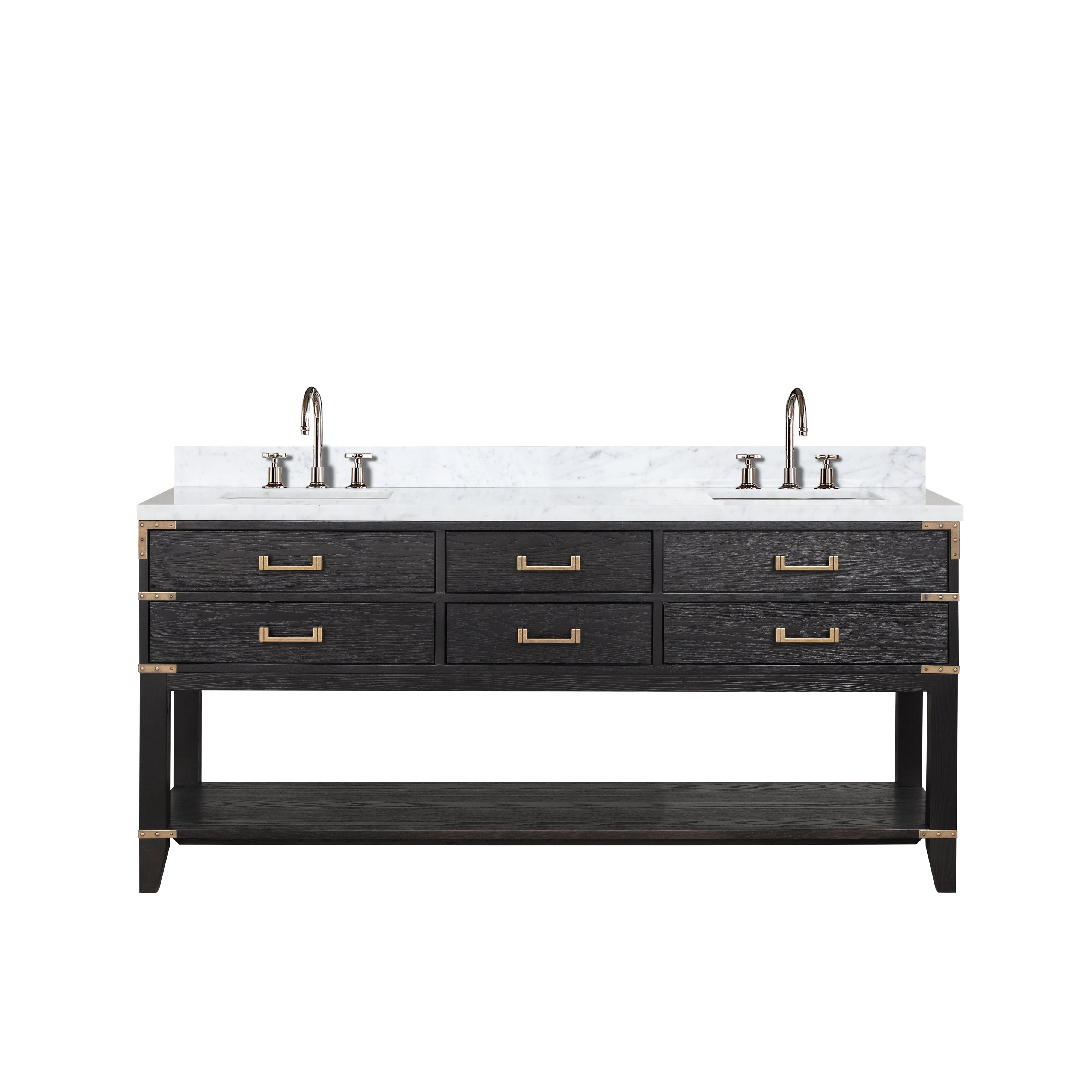 Lexora Norwalk 72 in W x 22 in D Double Bath Vanity