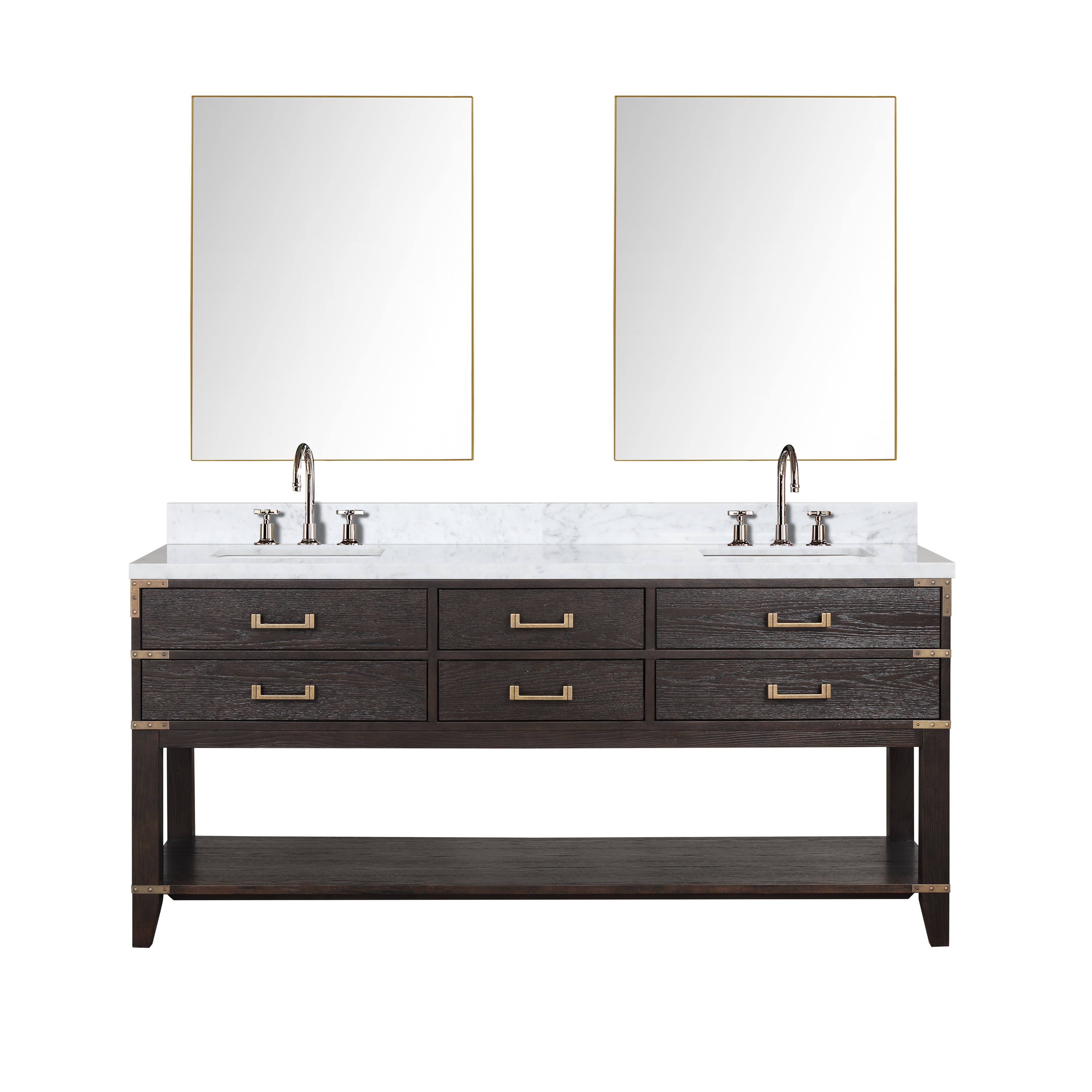 Lexora Norwalk 72 in W x 22 in D Double Bath Vanity