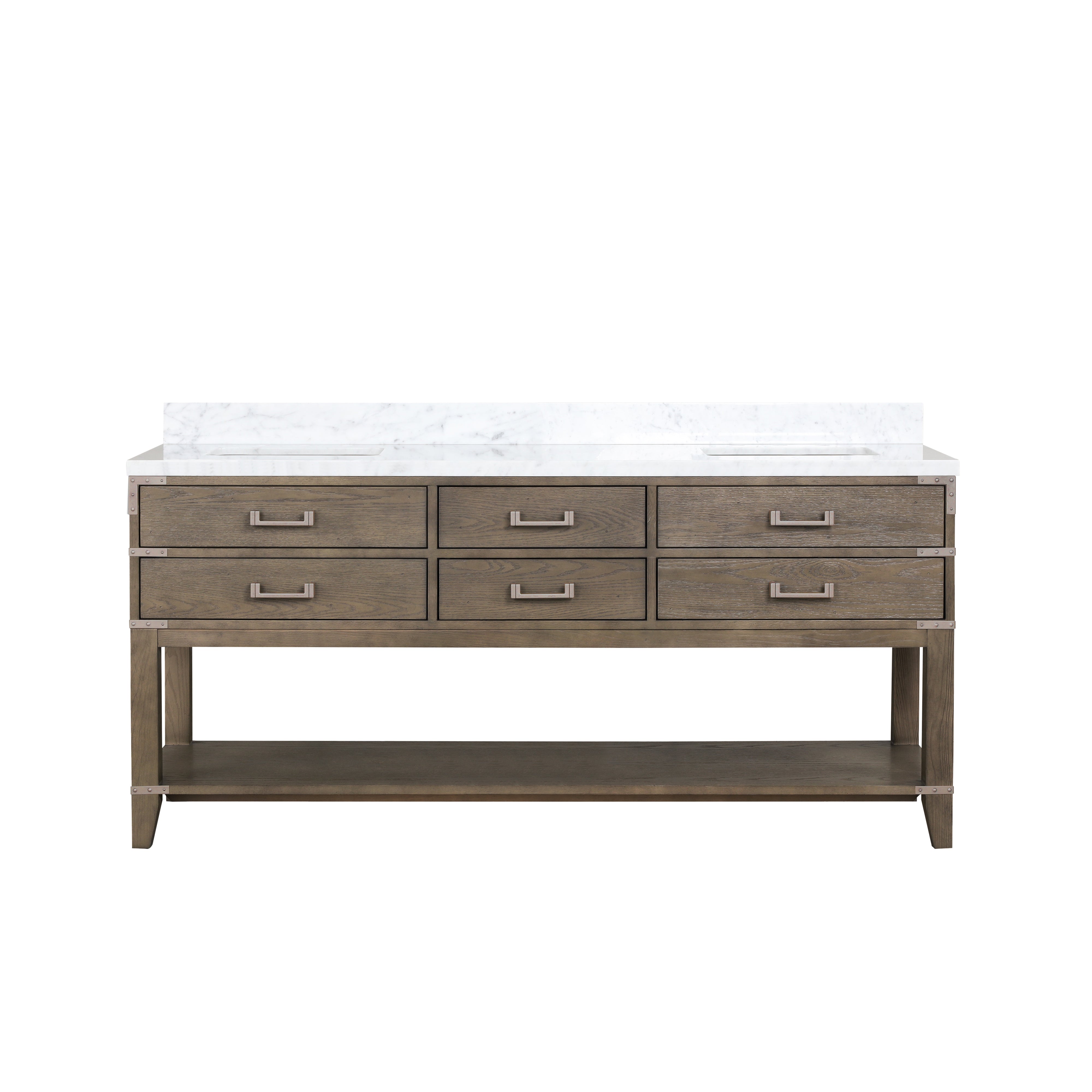 Lexora Norwalk 72 in W x 22 in D Double Bath Vanity