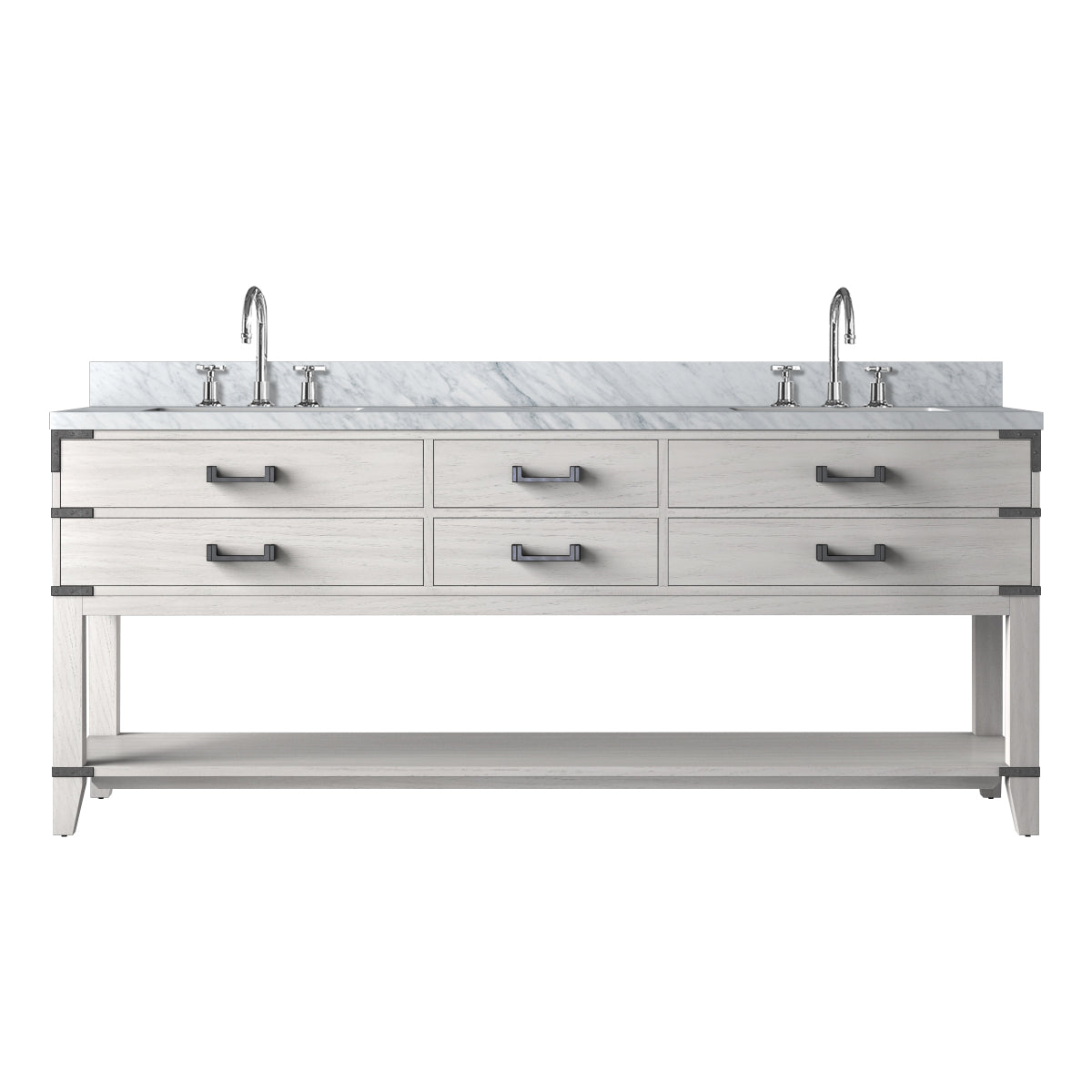 Lexora Norwalk 80 in W x 22 in D Double Bath Vanity