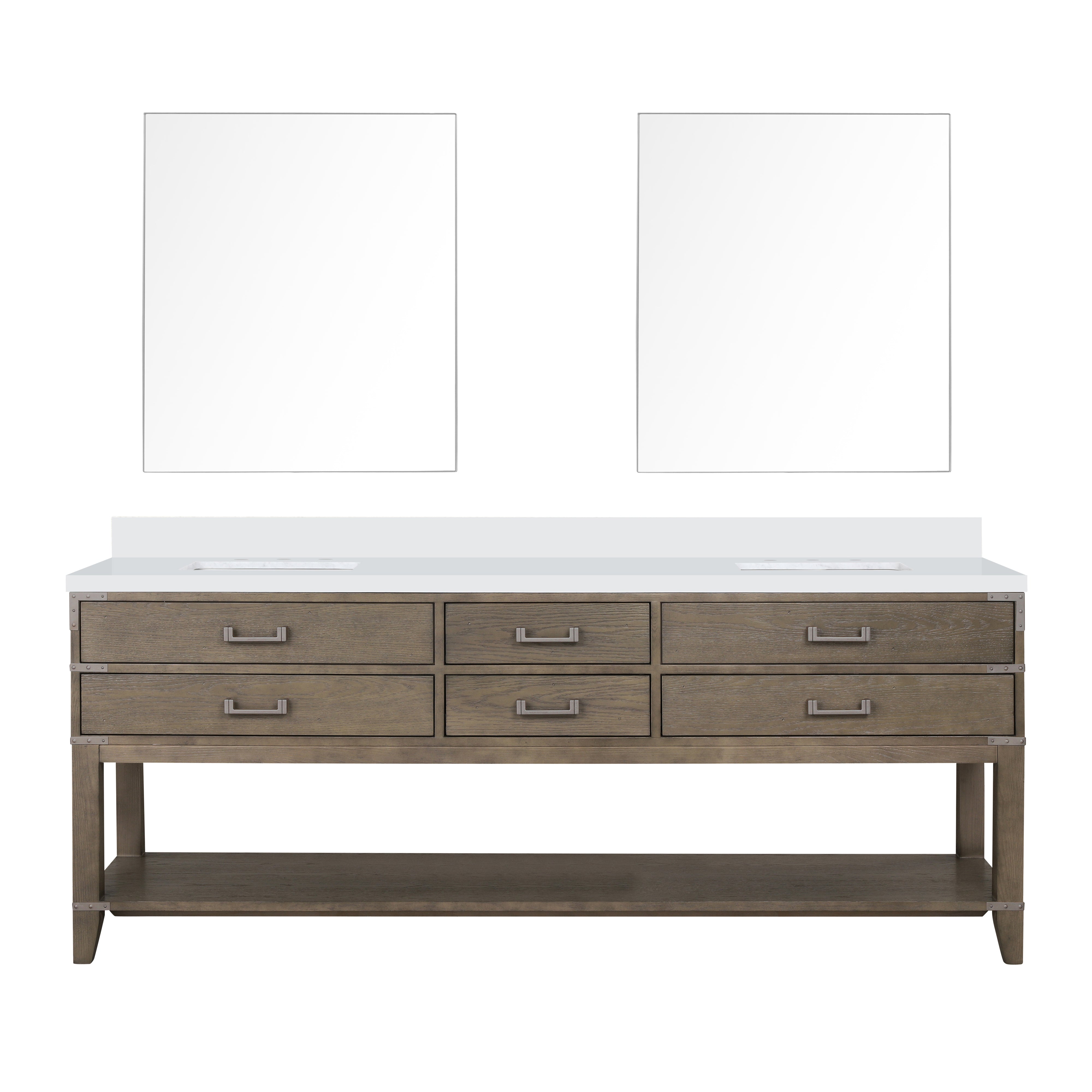 Lexora Norwalk 84 in W x 22 in D Double Bath Vanity