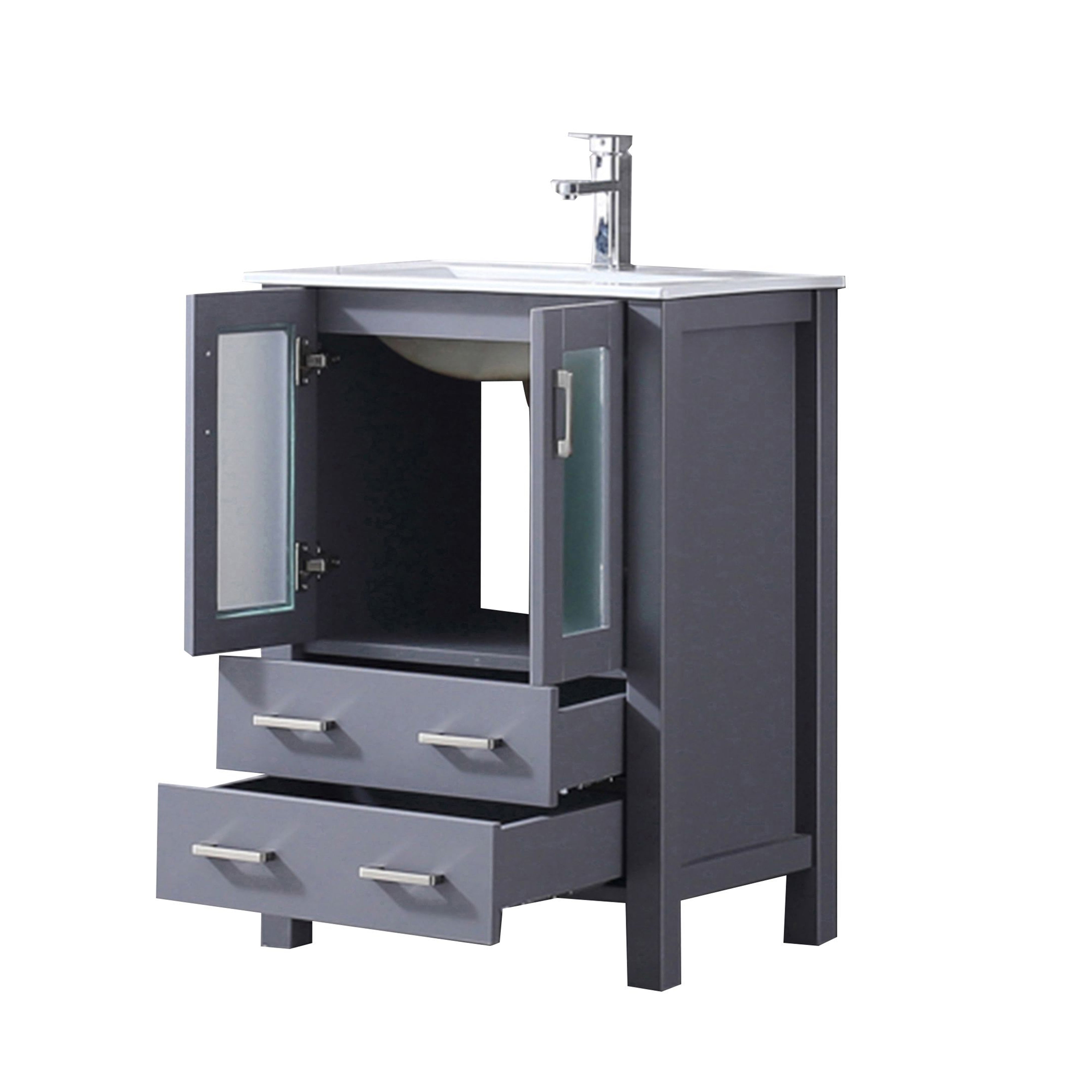 dark grey vanity