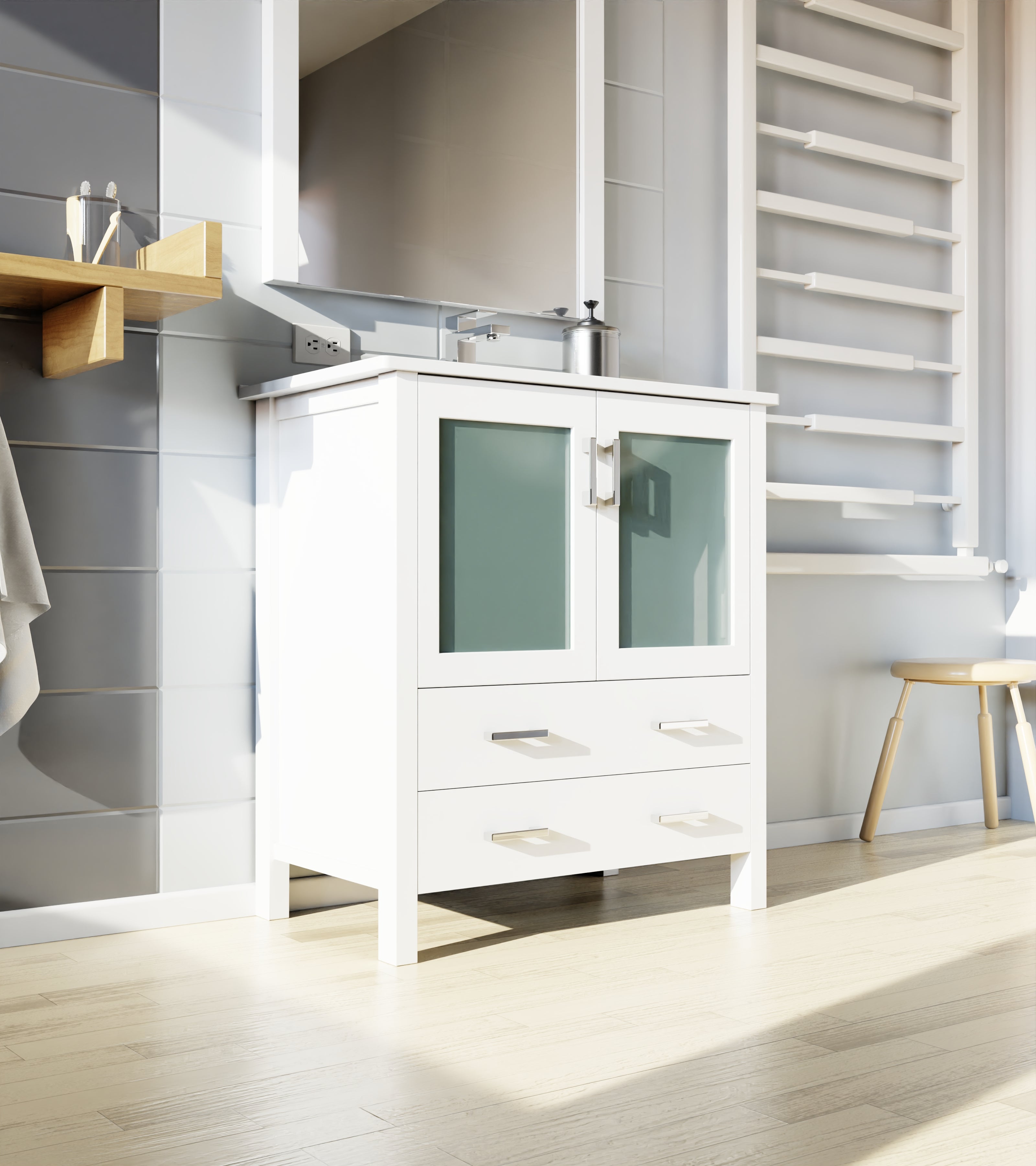 white vanity