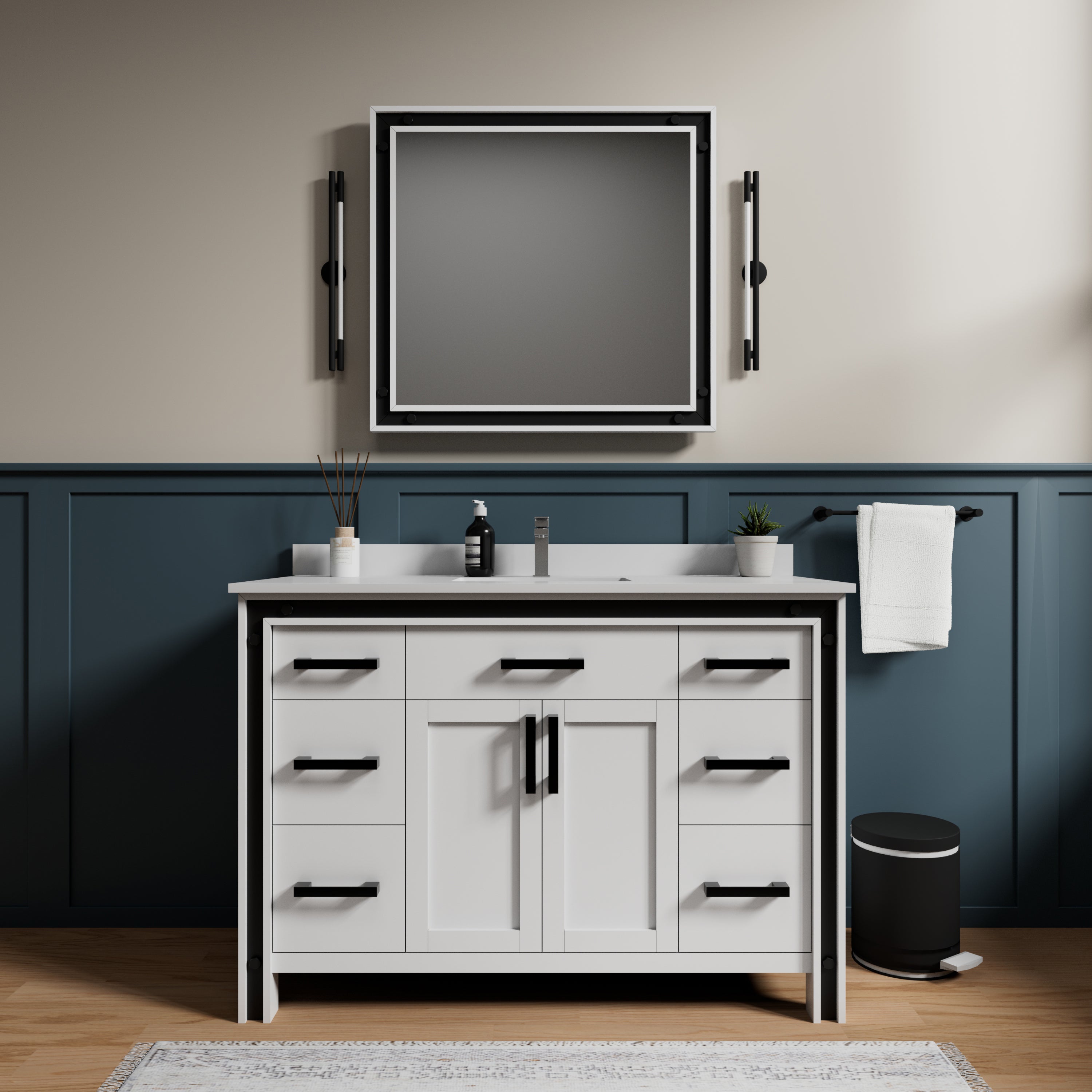 white vanity