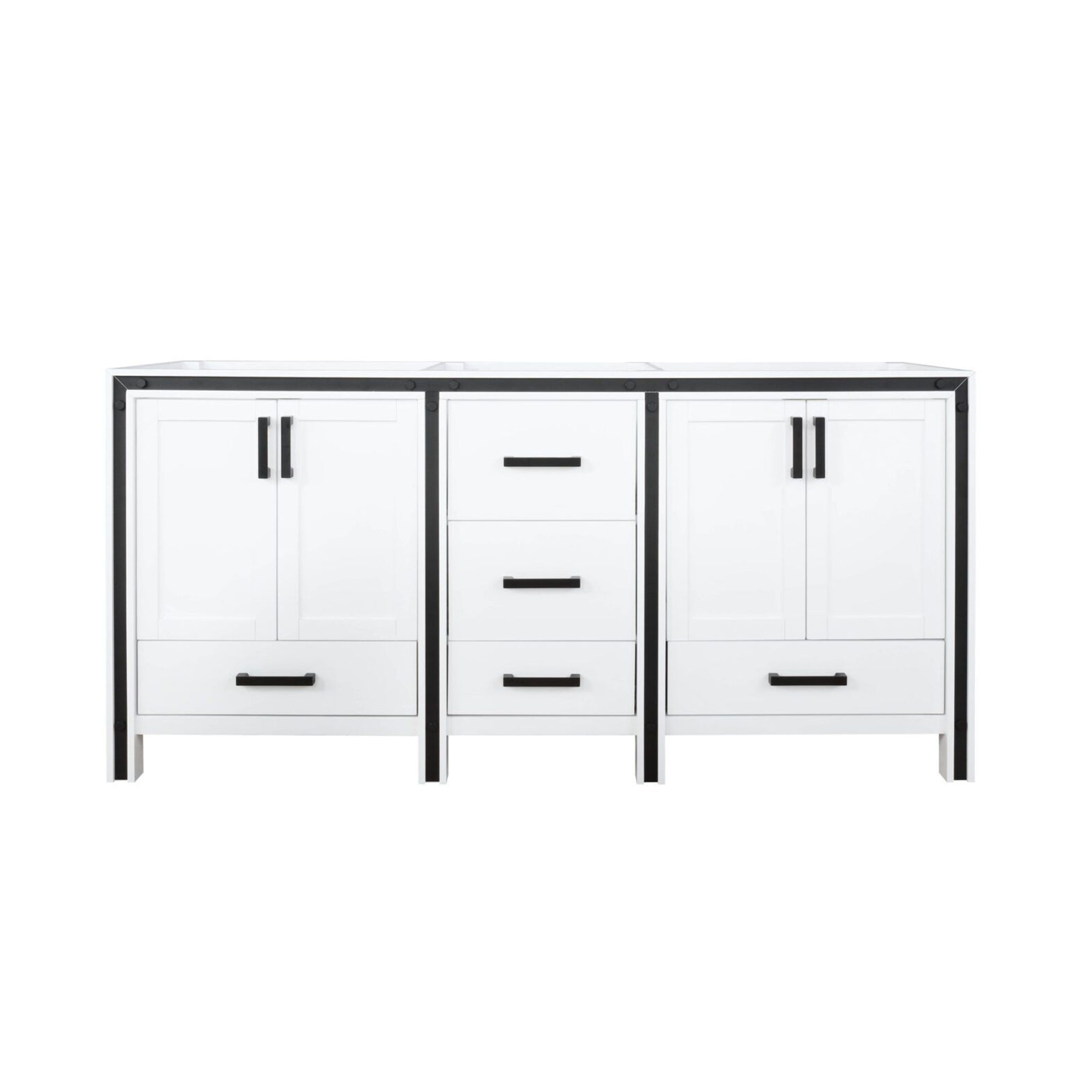 Lexora Ziva 72 in W x 22 in D Double Bath Vanity