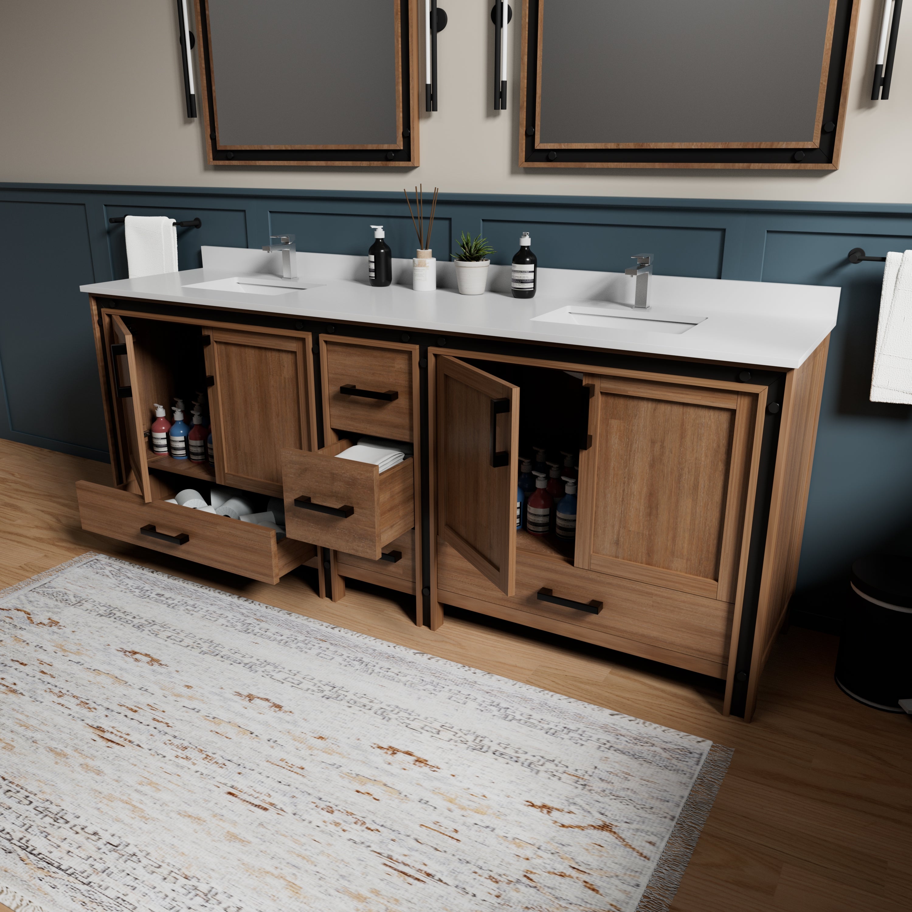 rustic barnwood vanity