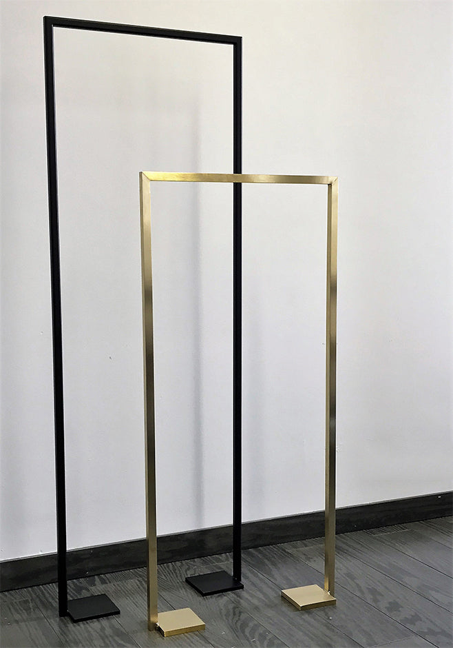 polished stainless steel towel stand