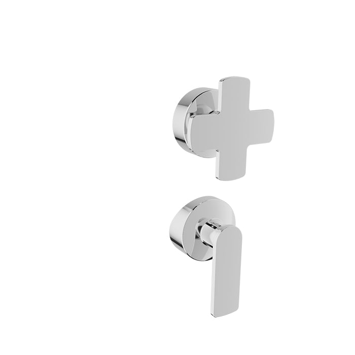 chrome shower valve