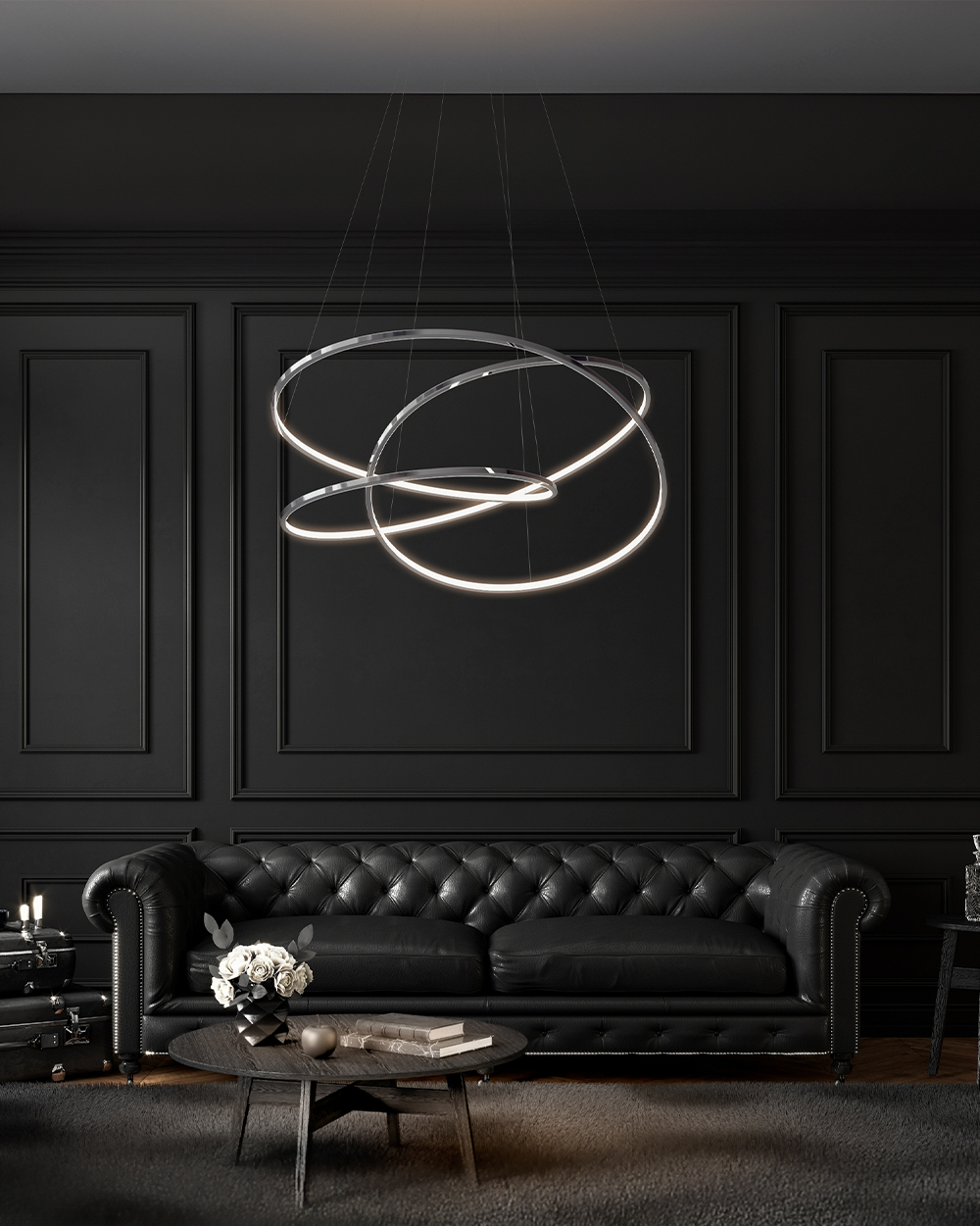 chrome chandelier