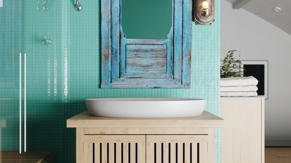 white vessel sink