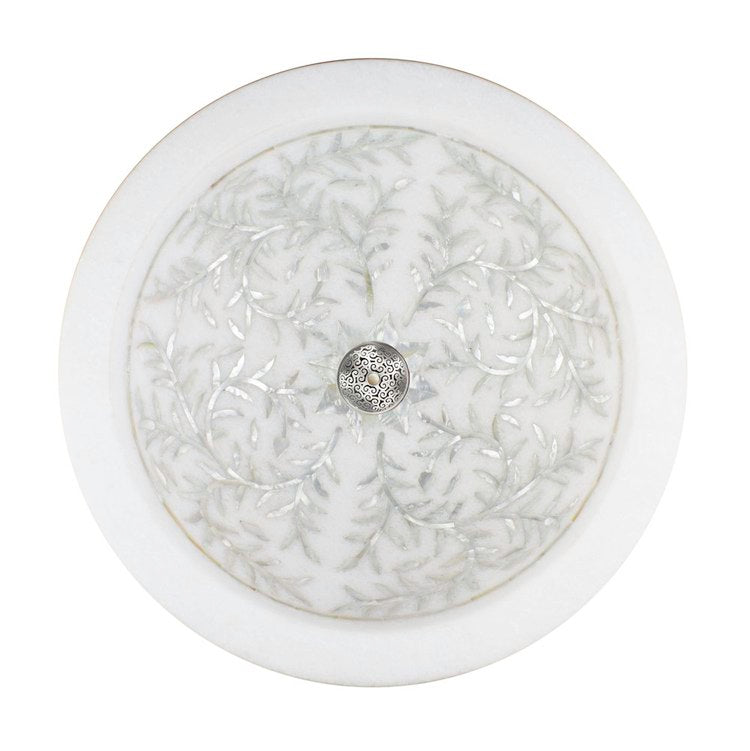 white marble sink