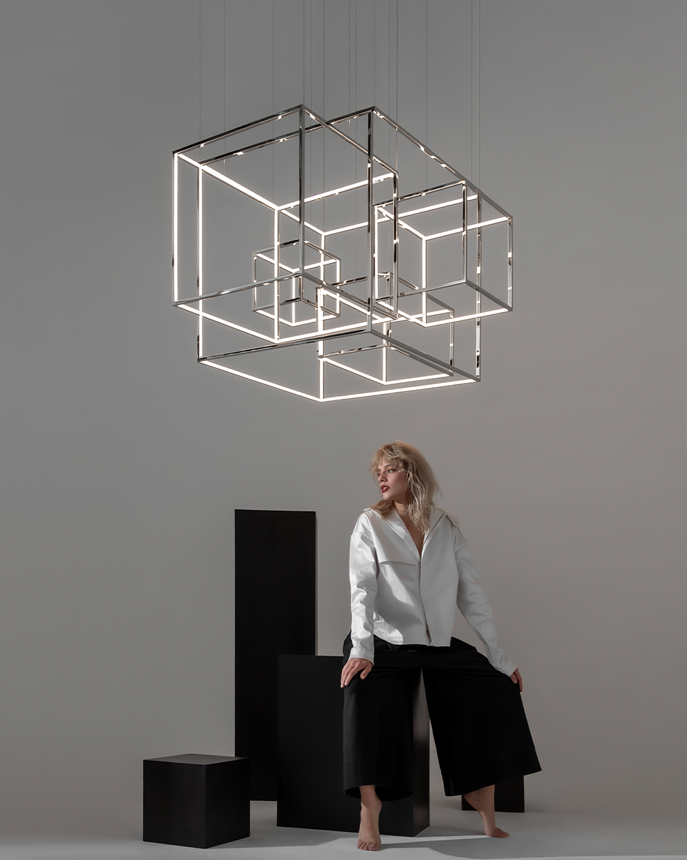 chrome chandelier