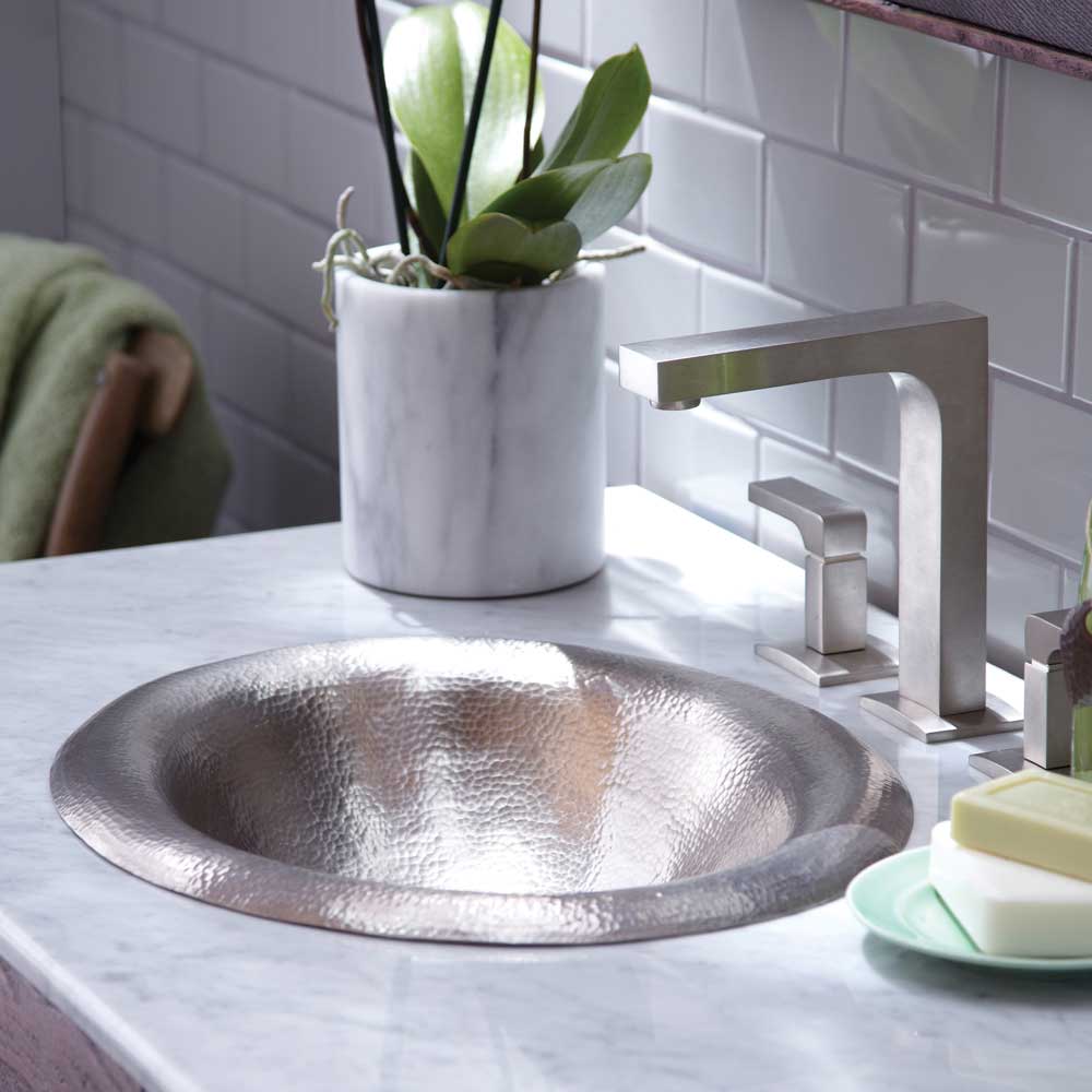 brushed nickel sink
