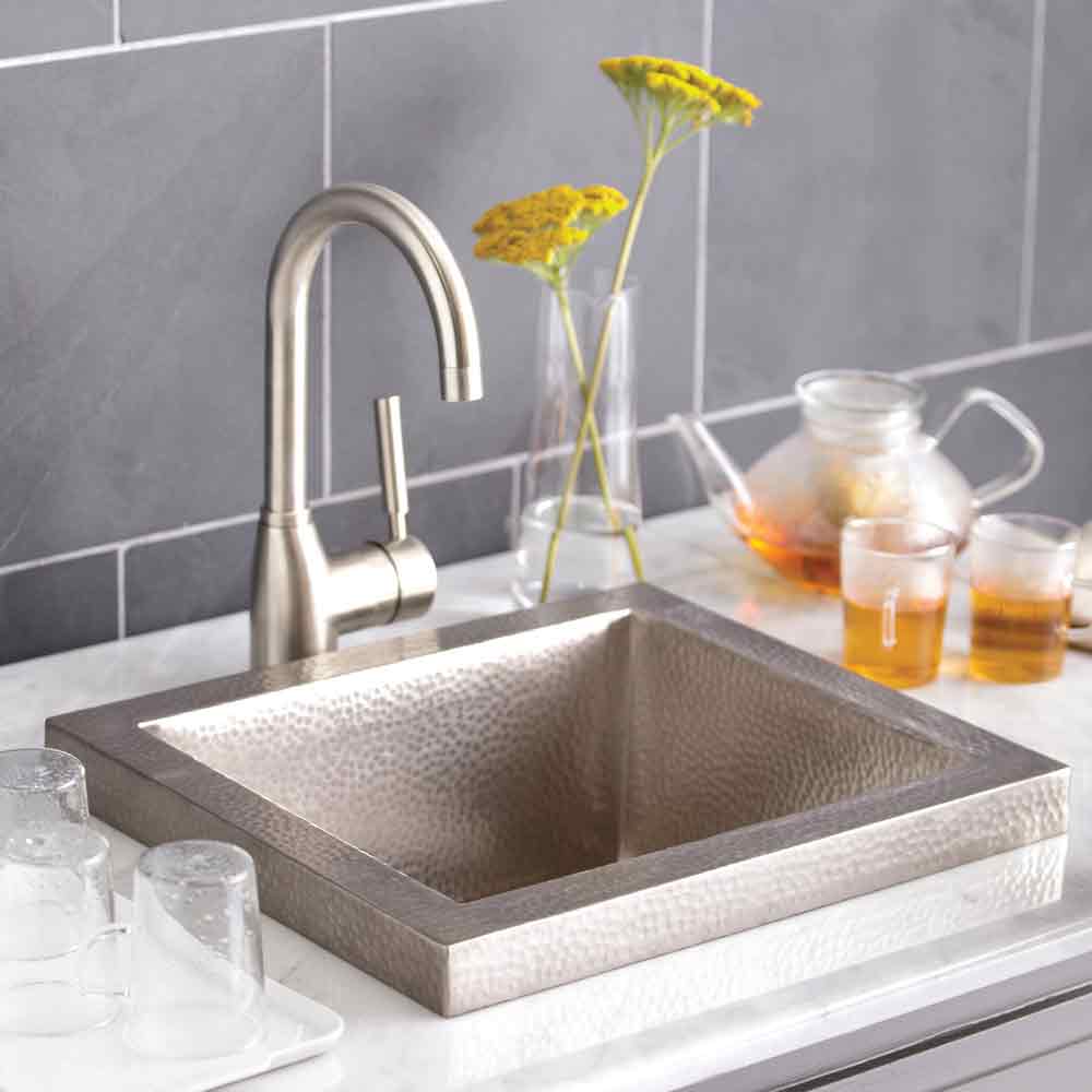 brushed nickel sink
