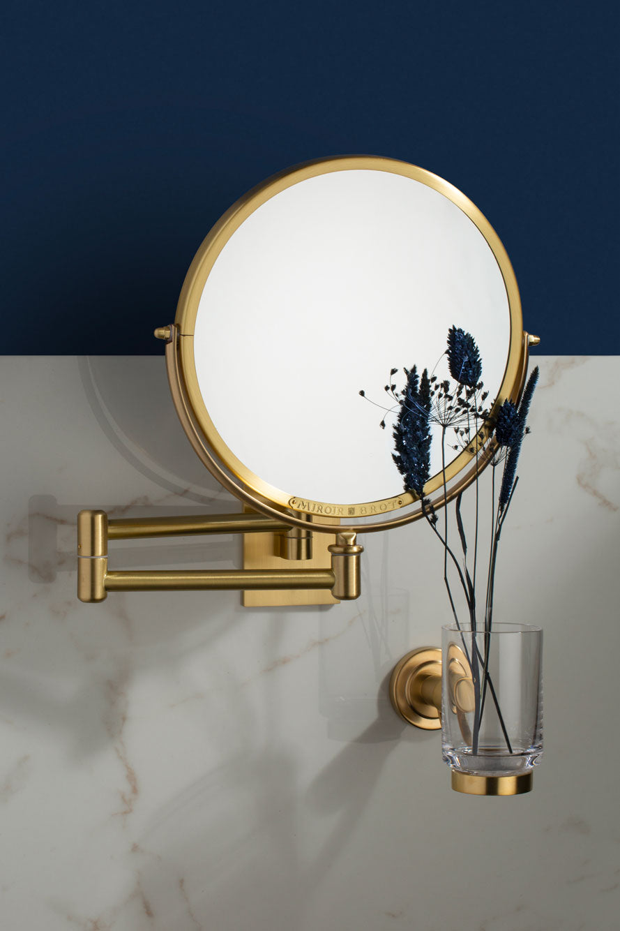polished gold mirror