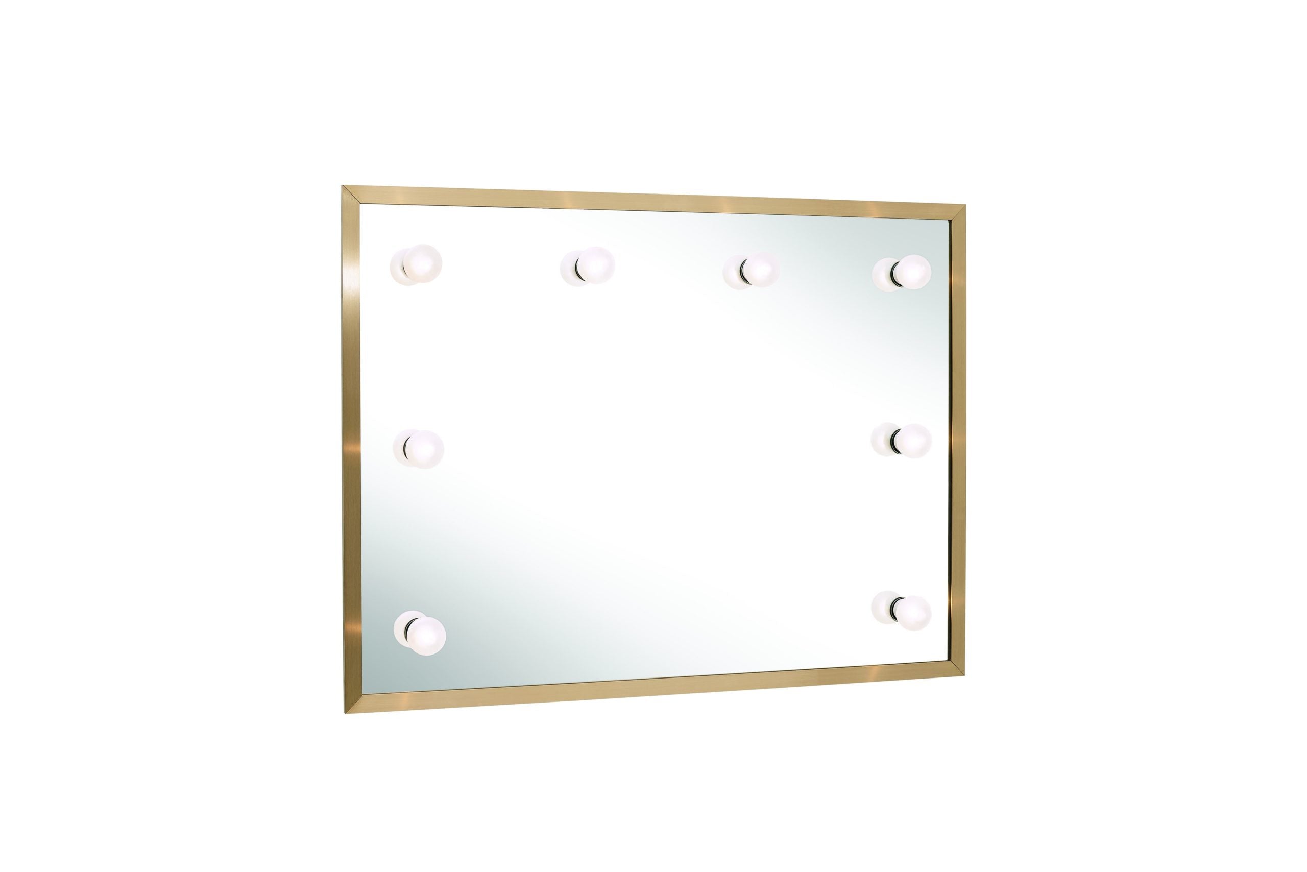 lacquered polished brass mirror