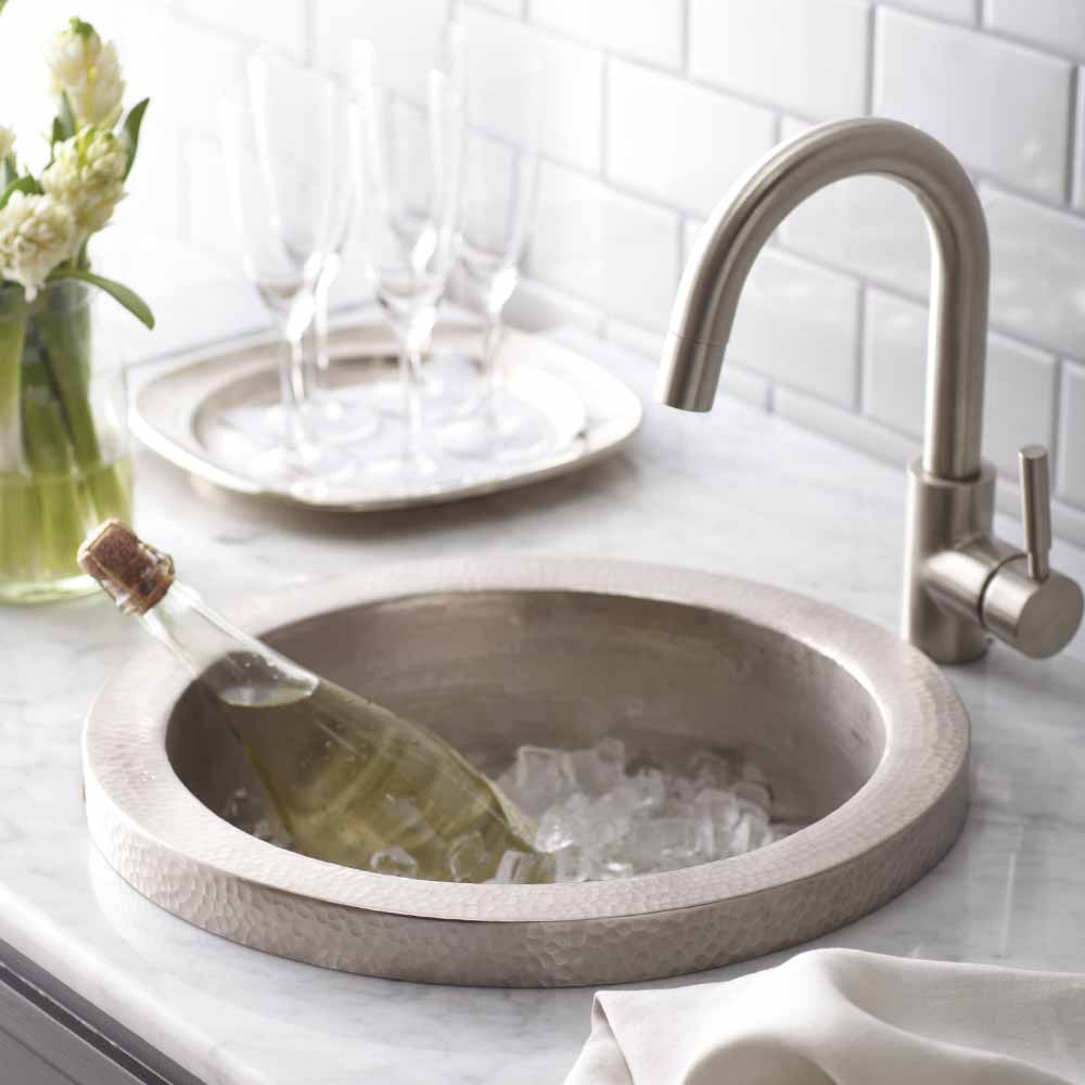 brushed nickel sink