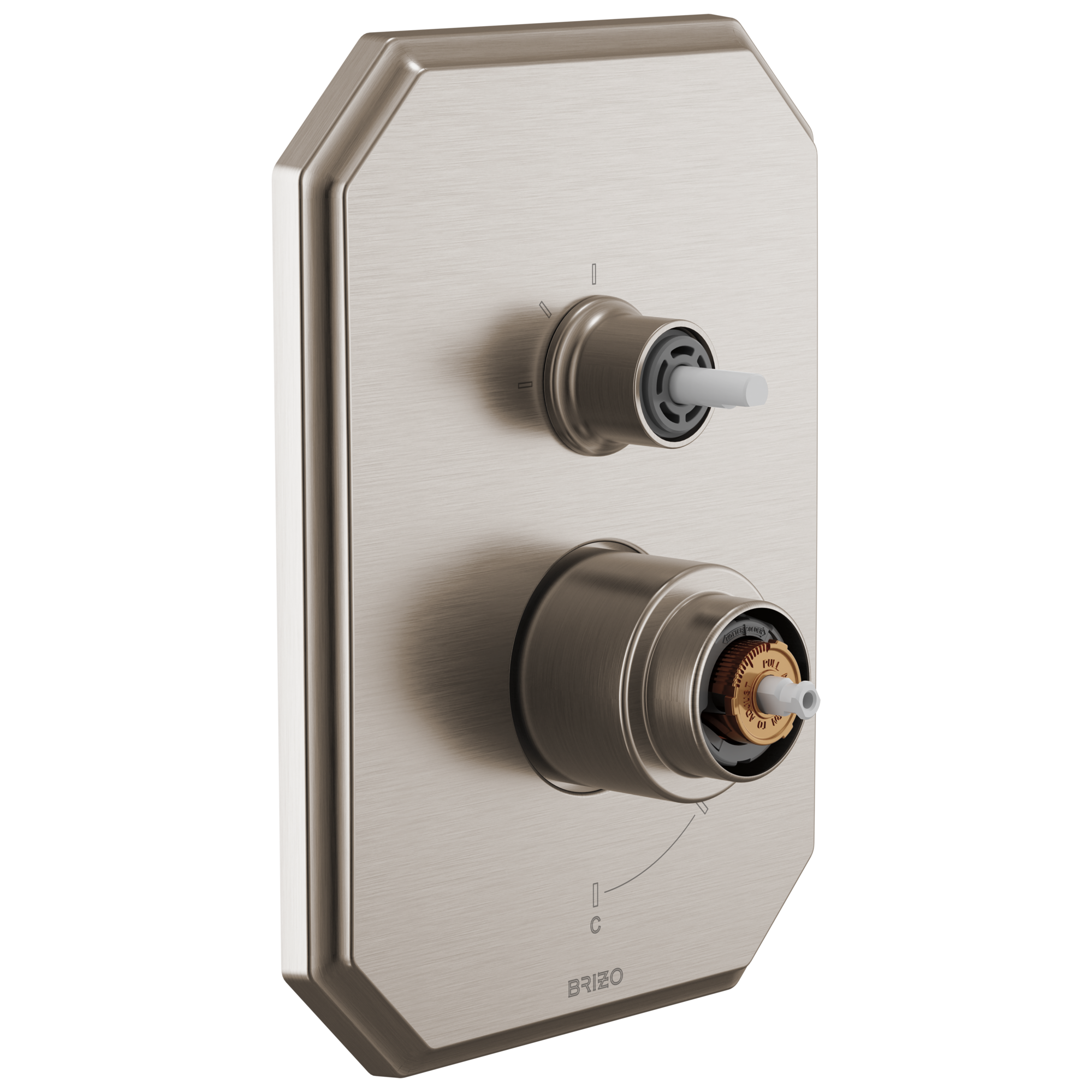 Brizo Beauclere Pressure Balance Valve with Integrated 3-Function Diverter Trim - Less Handles