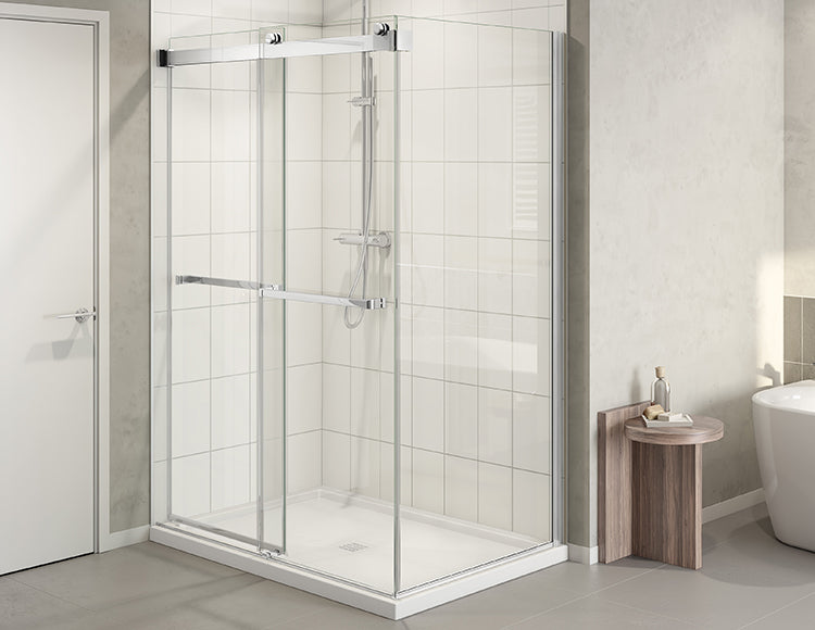 chrome shower door