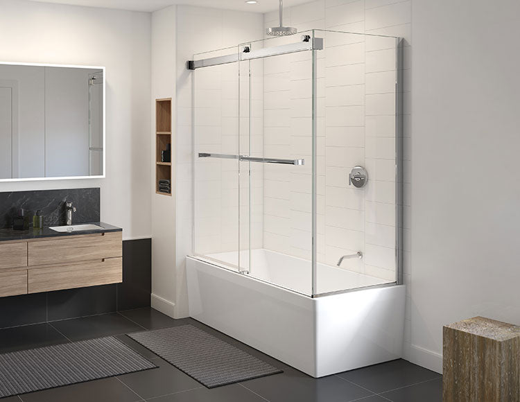 chrome shower door