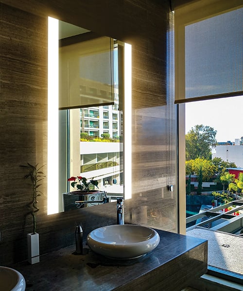 lighted mirror