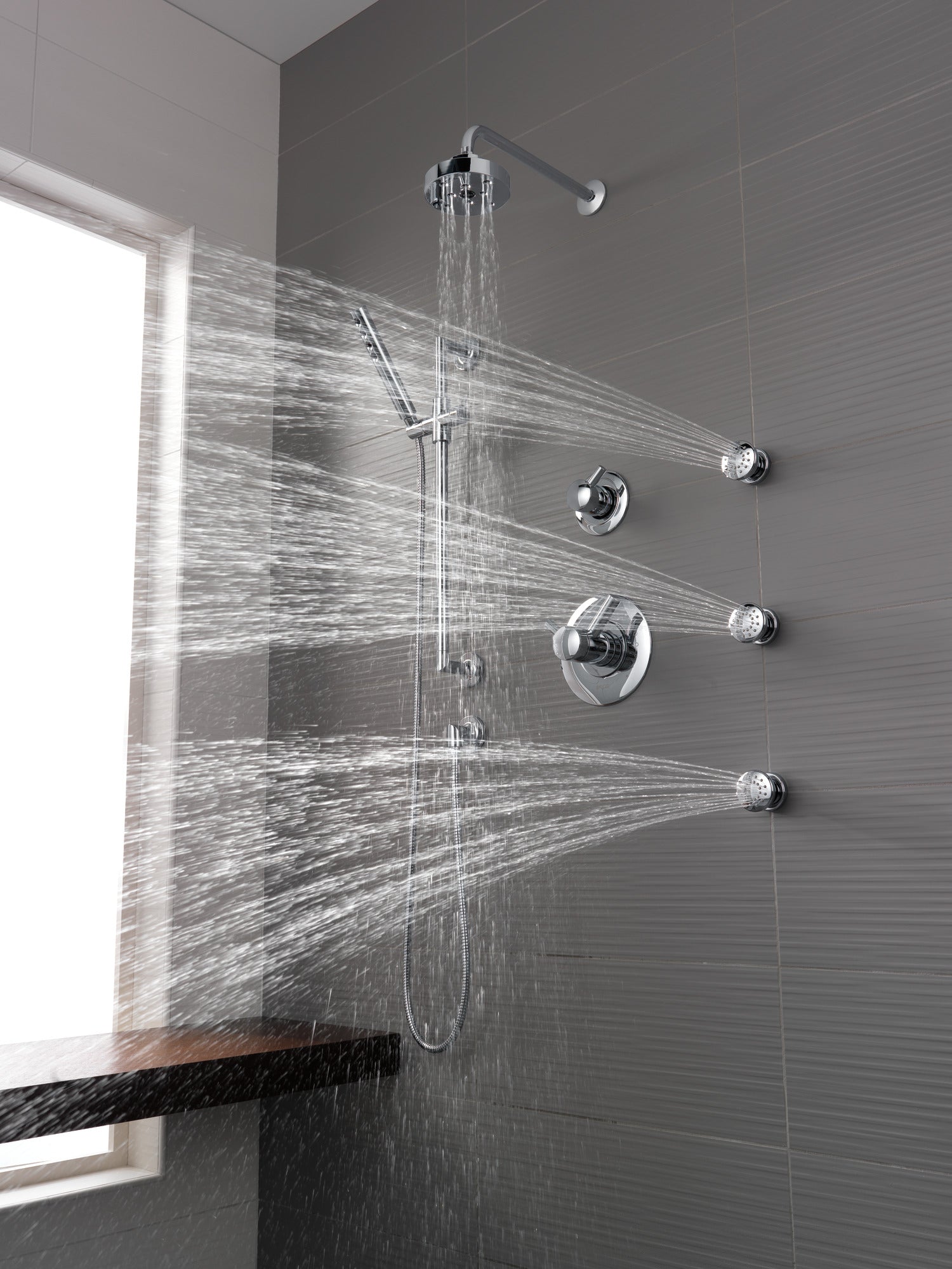 chrome thermostatic shower
