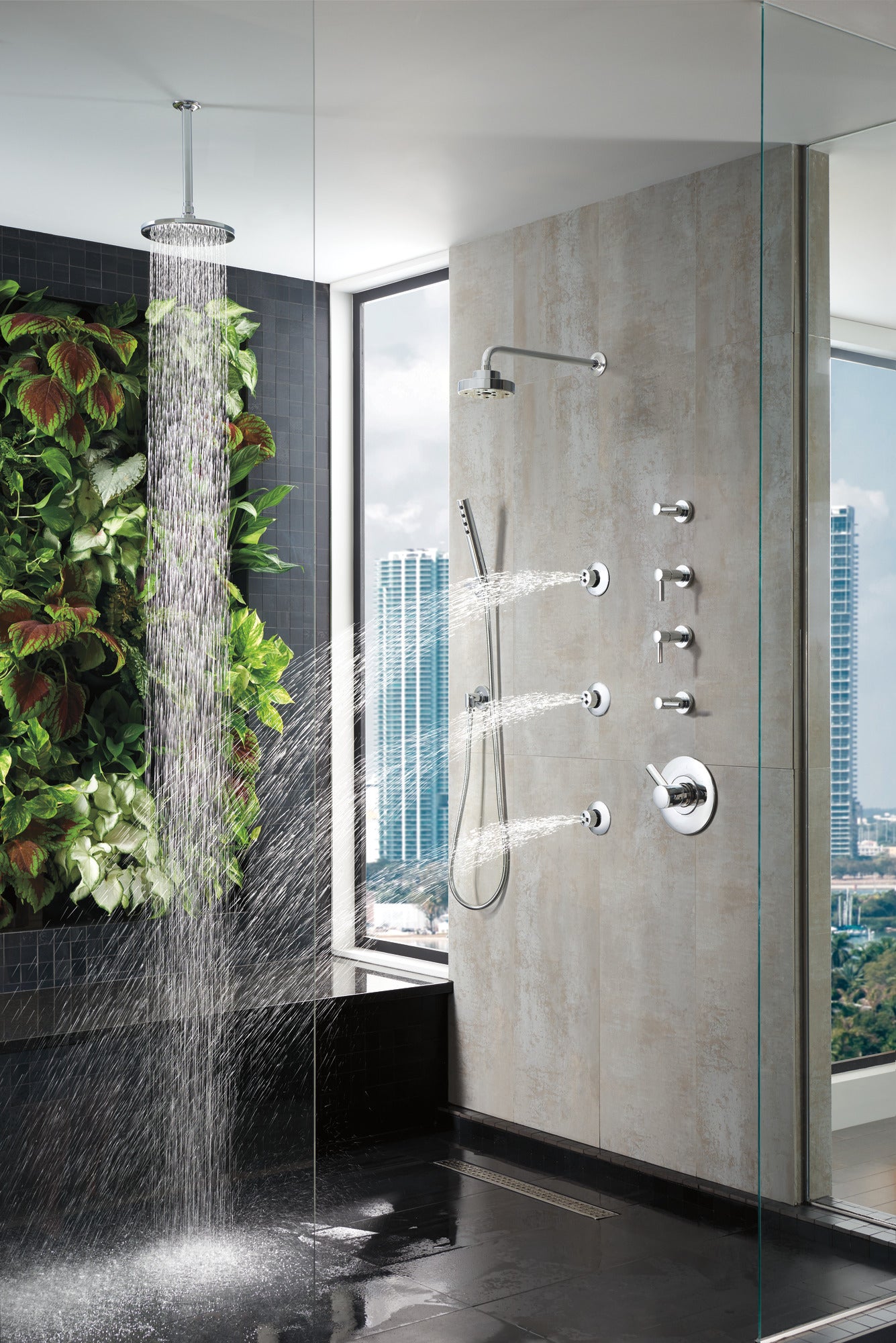 chrome shower arm and flange