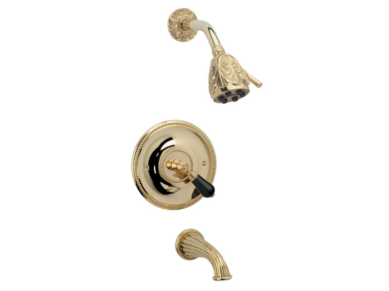 polished brass shower set