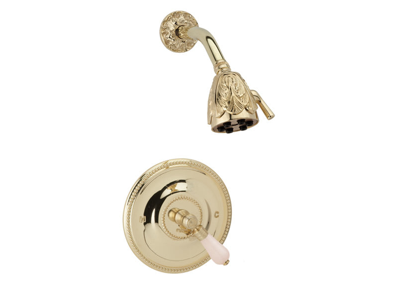 polished brass shower set