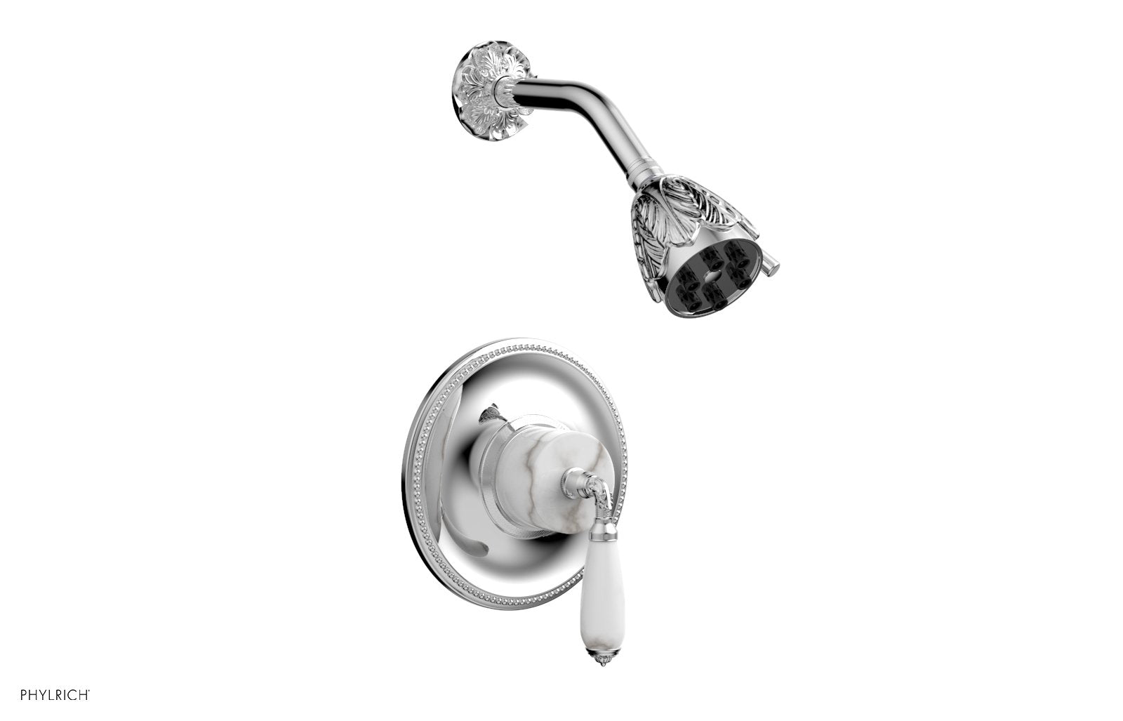 polished chrome shower set