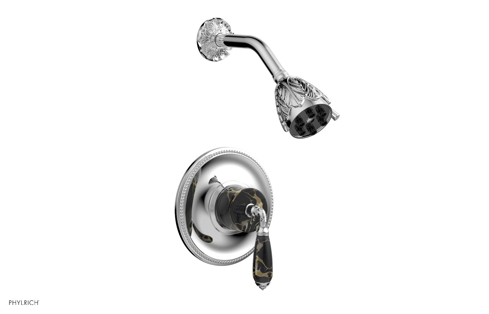 polished chrome shower set