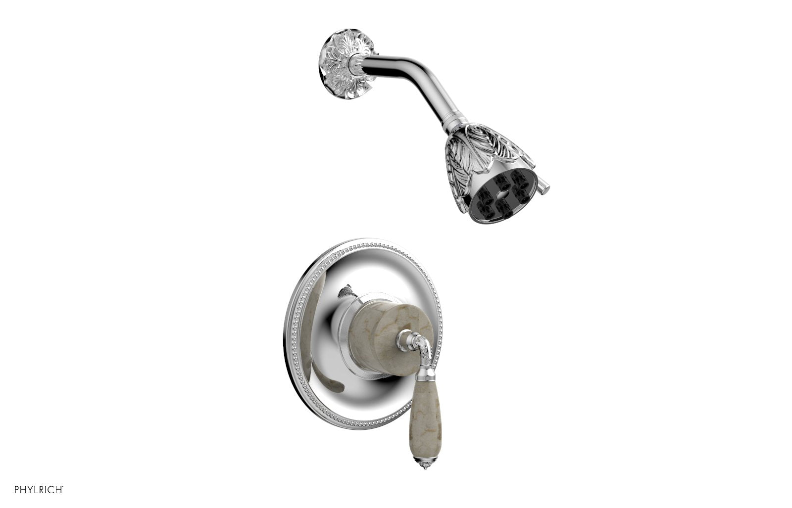 polished chrome shower set