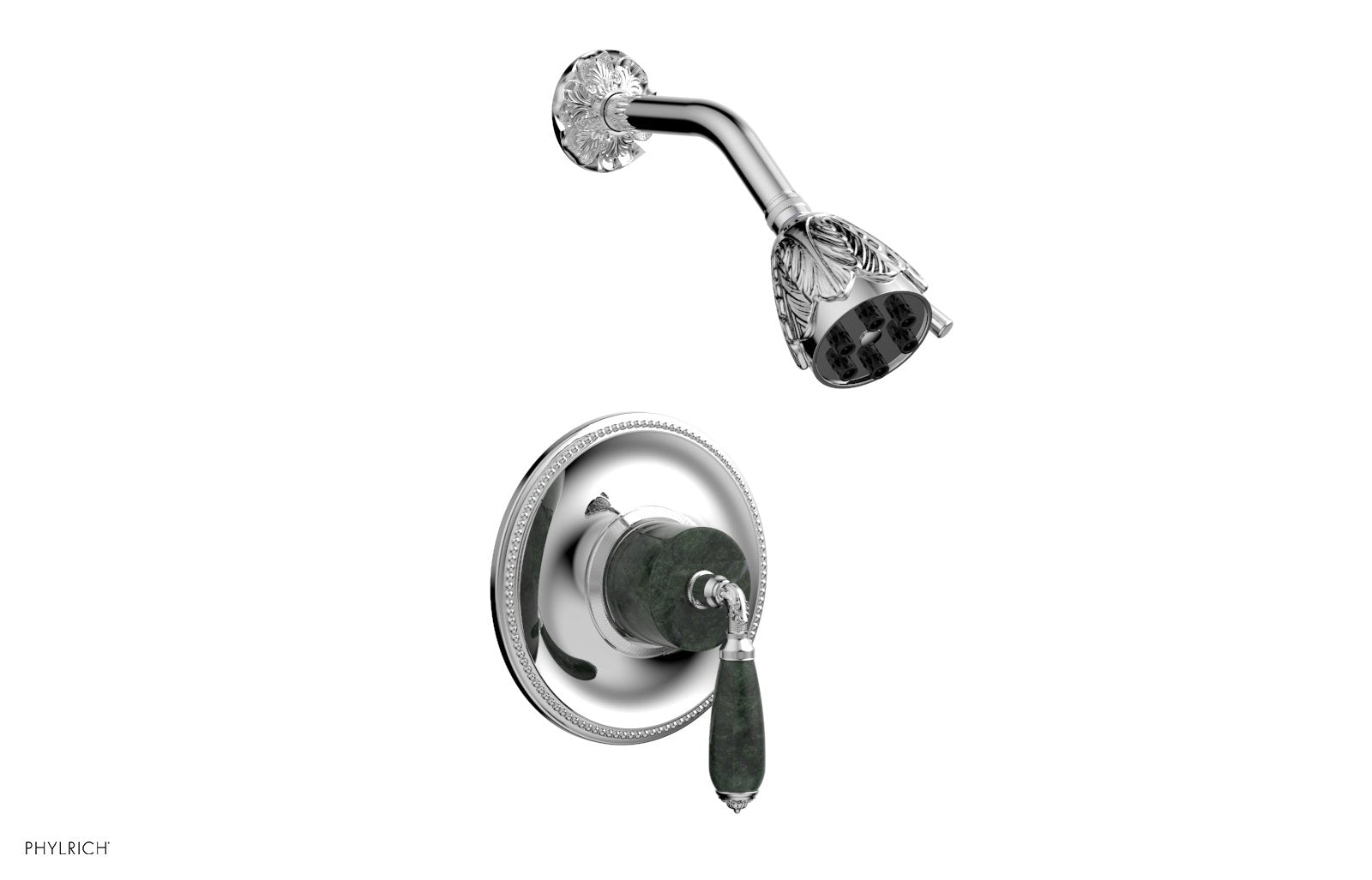 polished chrome shower set