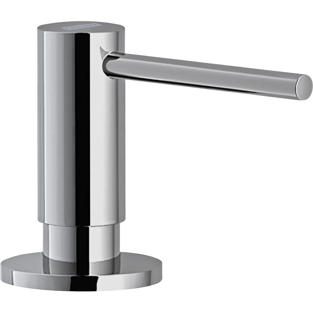 polished chrome soap dispenser