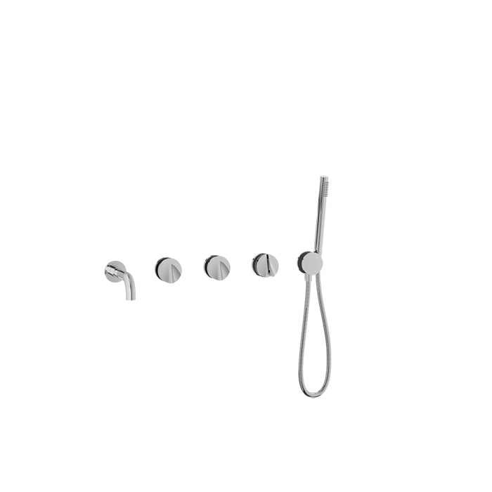 chrome/smokey thermostatic shower kit