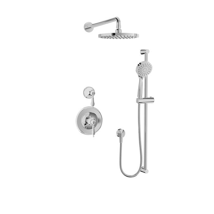 chrome thermostatic shower kit