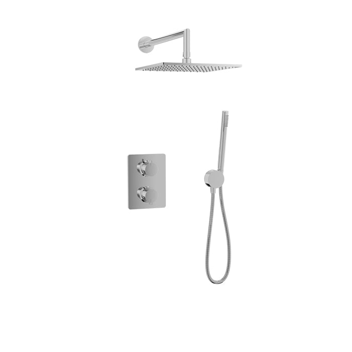chrome thermostatic shower kit