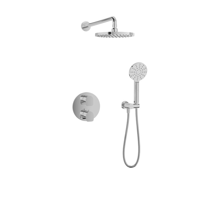 chrome thermostatic shower kit