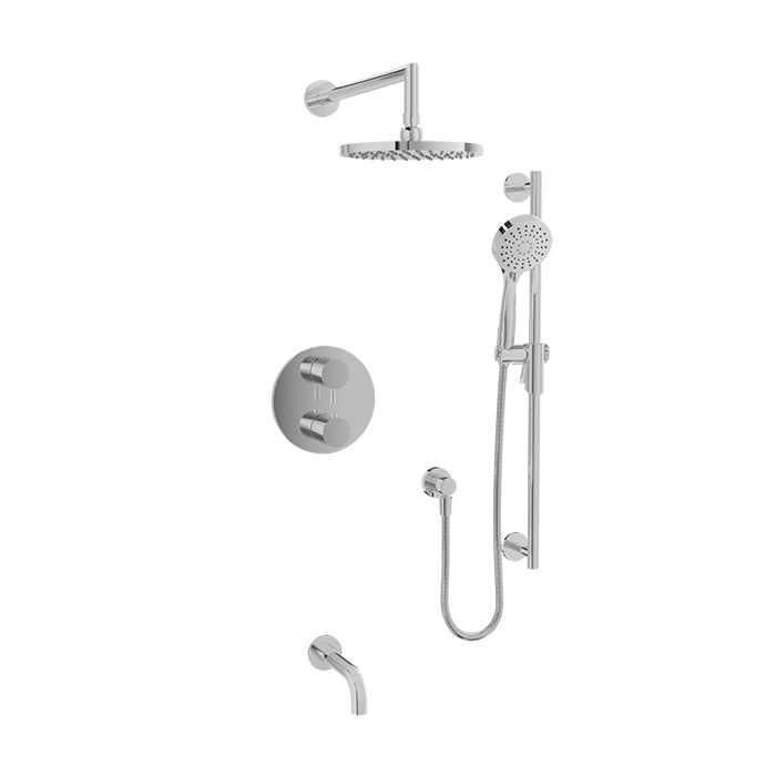 chrome thermostatic shower kit