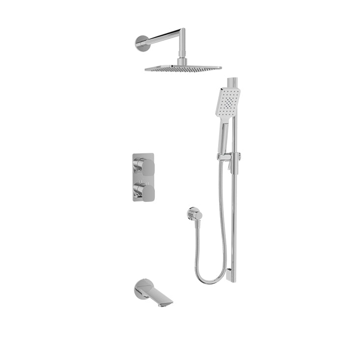 chrome thermostatic shower kit