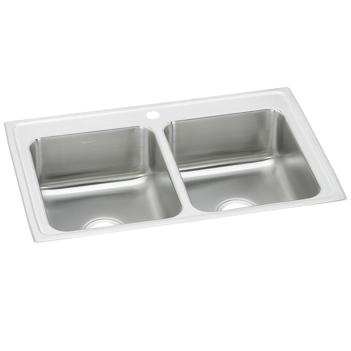 Elkay Celebrity 33" x 22" x 7-1/2" Equal Double Bowl Drop-in Sink