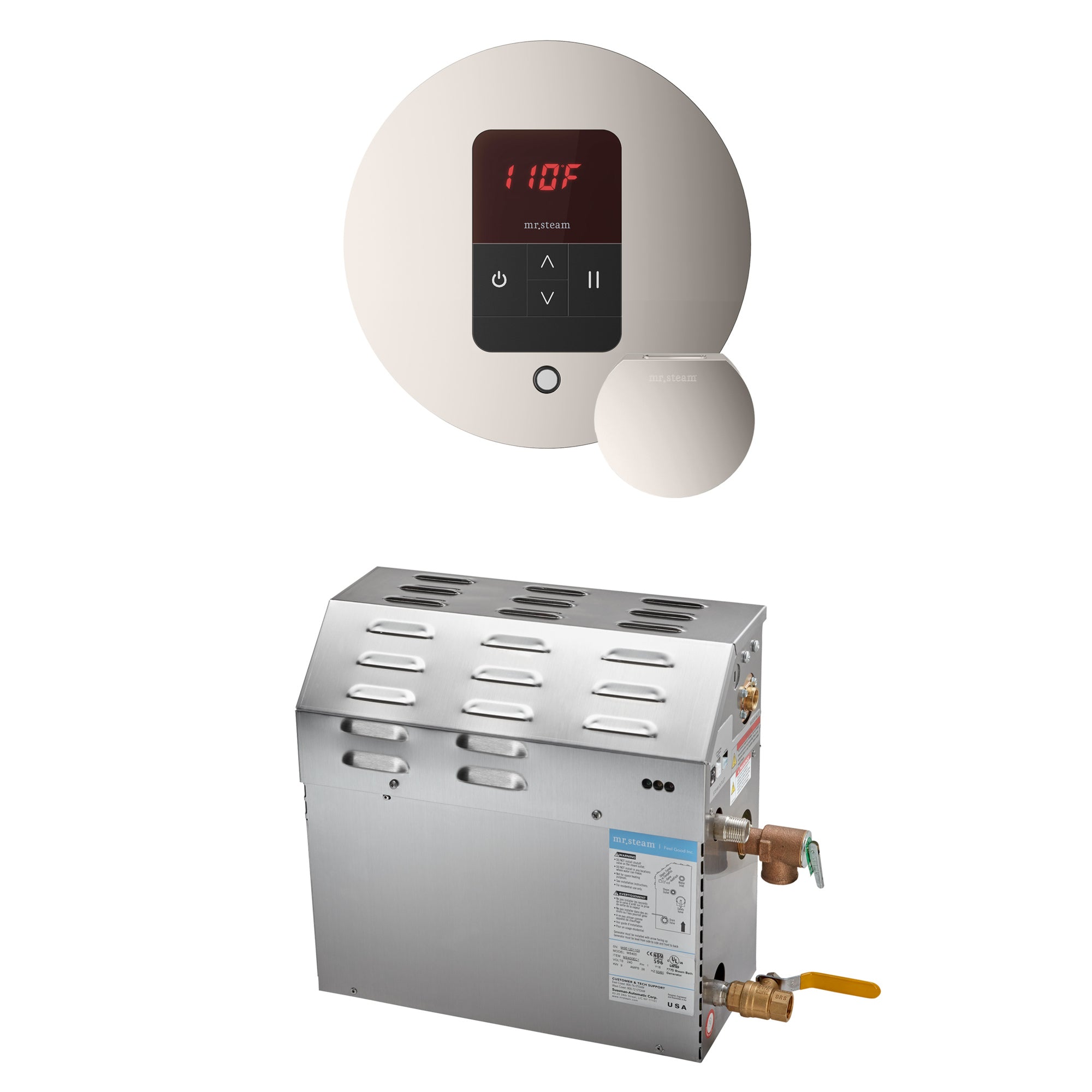 Mr Steam MS 7.5 kW Steam Shower Generator Package with Round iTempo Control