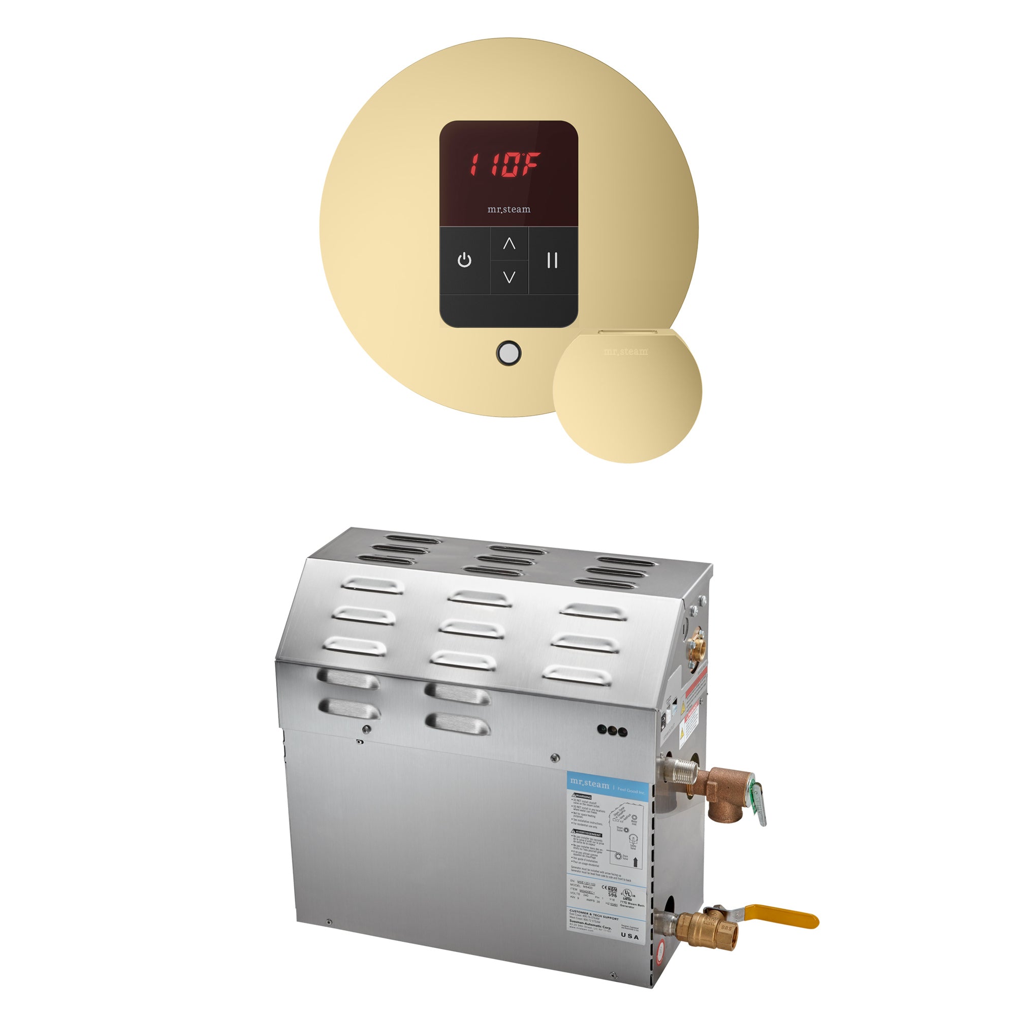 Mr Steam MS 5 kW Steam Shower Generator Package with Round iTempo Control