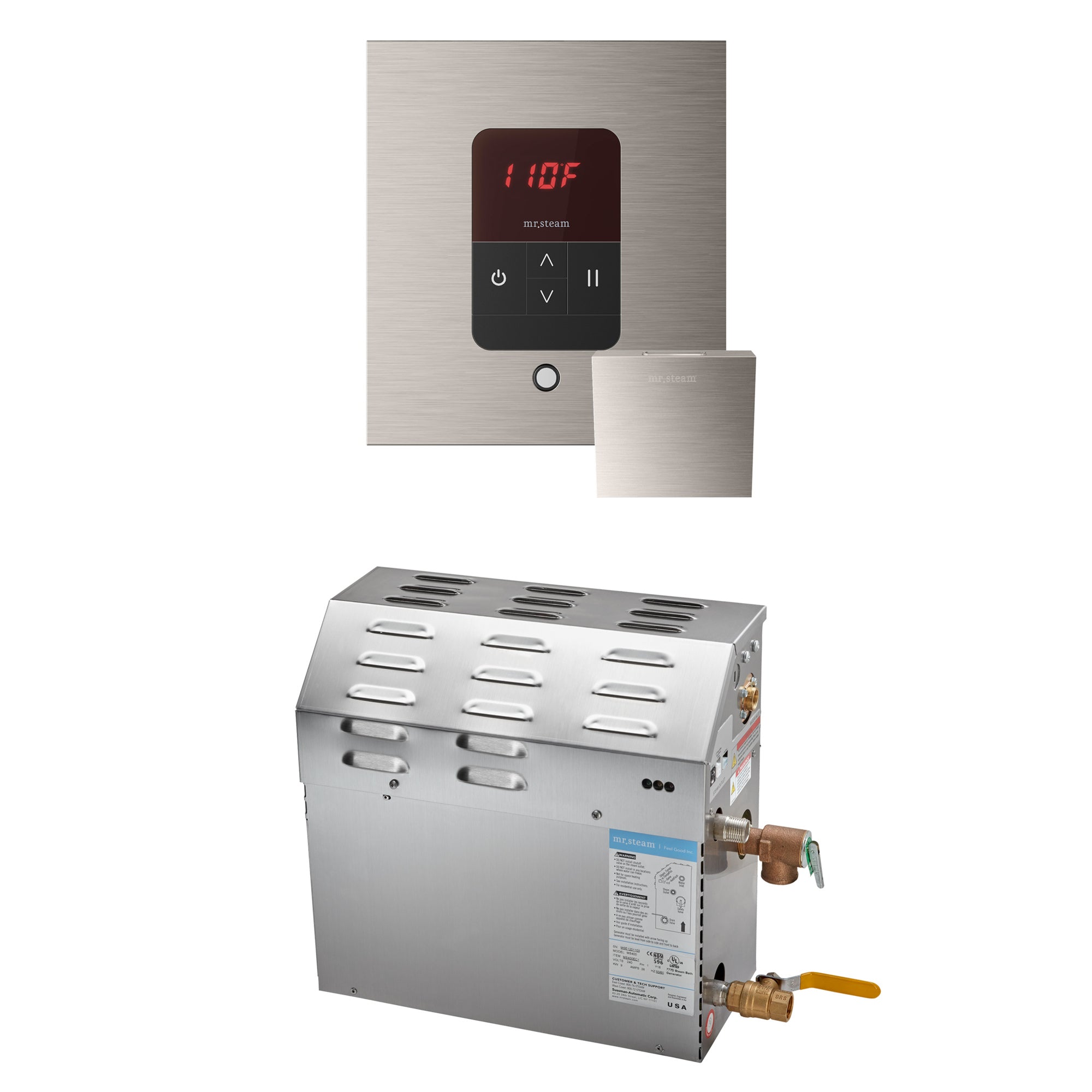 Mr Steam MS 6 kW Steam Shower Generator Package with Square iTempo Control