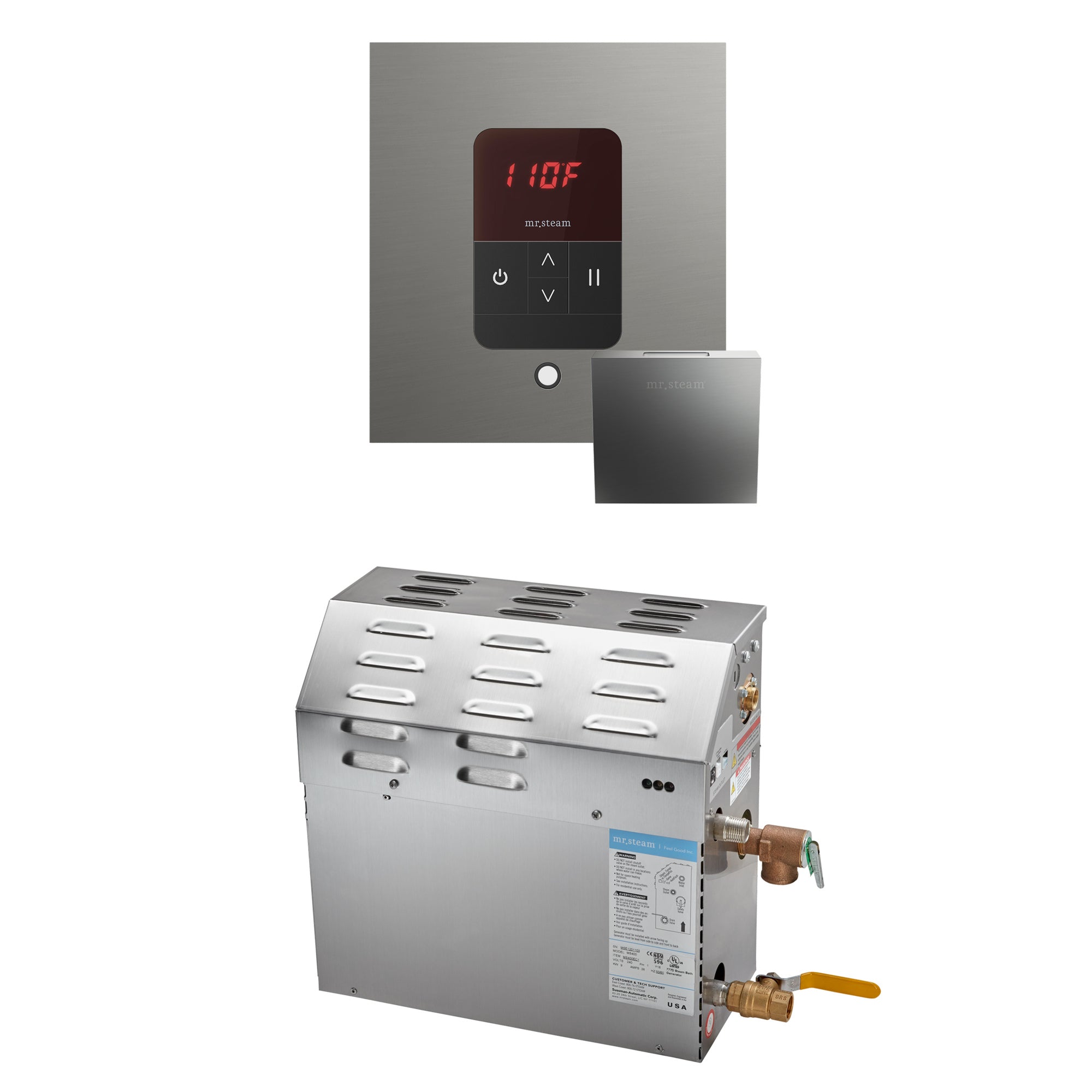 Mr Steam MS 6 kW Steam Shower Generator Package with Square iTempo Control