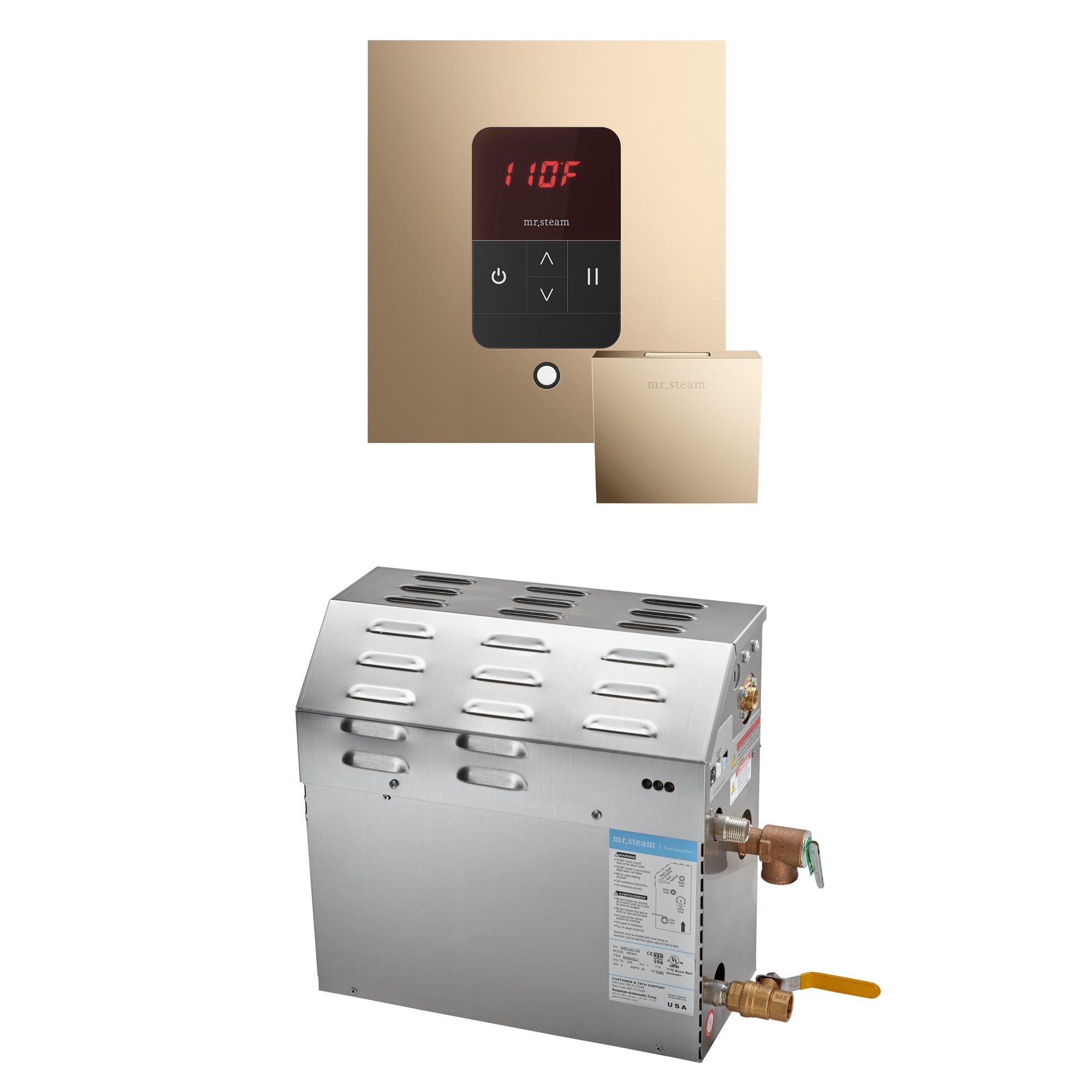 Mr Steam MS 6 kW Steam Shower Generator Package with Square iTempo Control