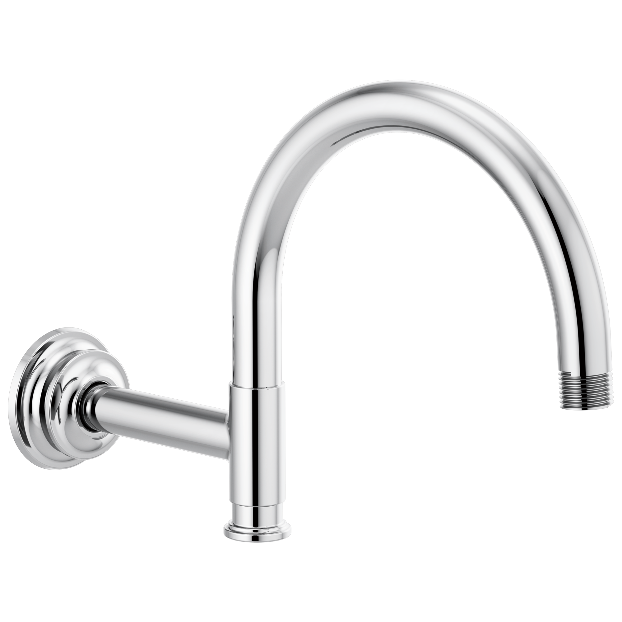 chrome shower arm and flange